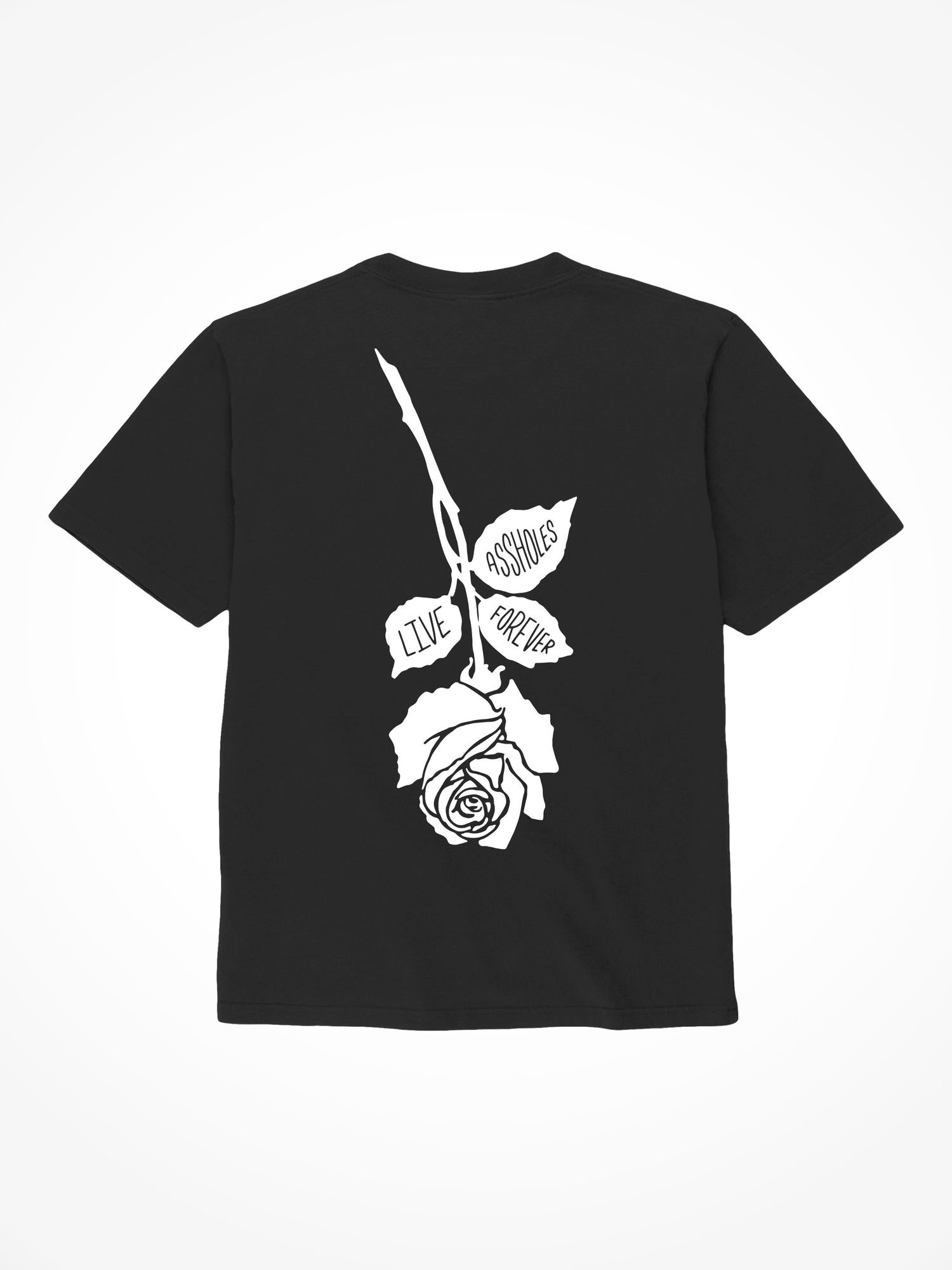 Assholes Rose - Black T-Shirt