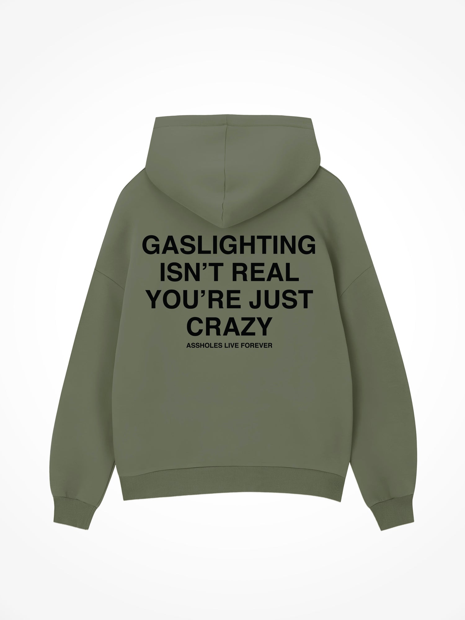 Gaslighting Isnt Real - Military Green Hoodie