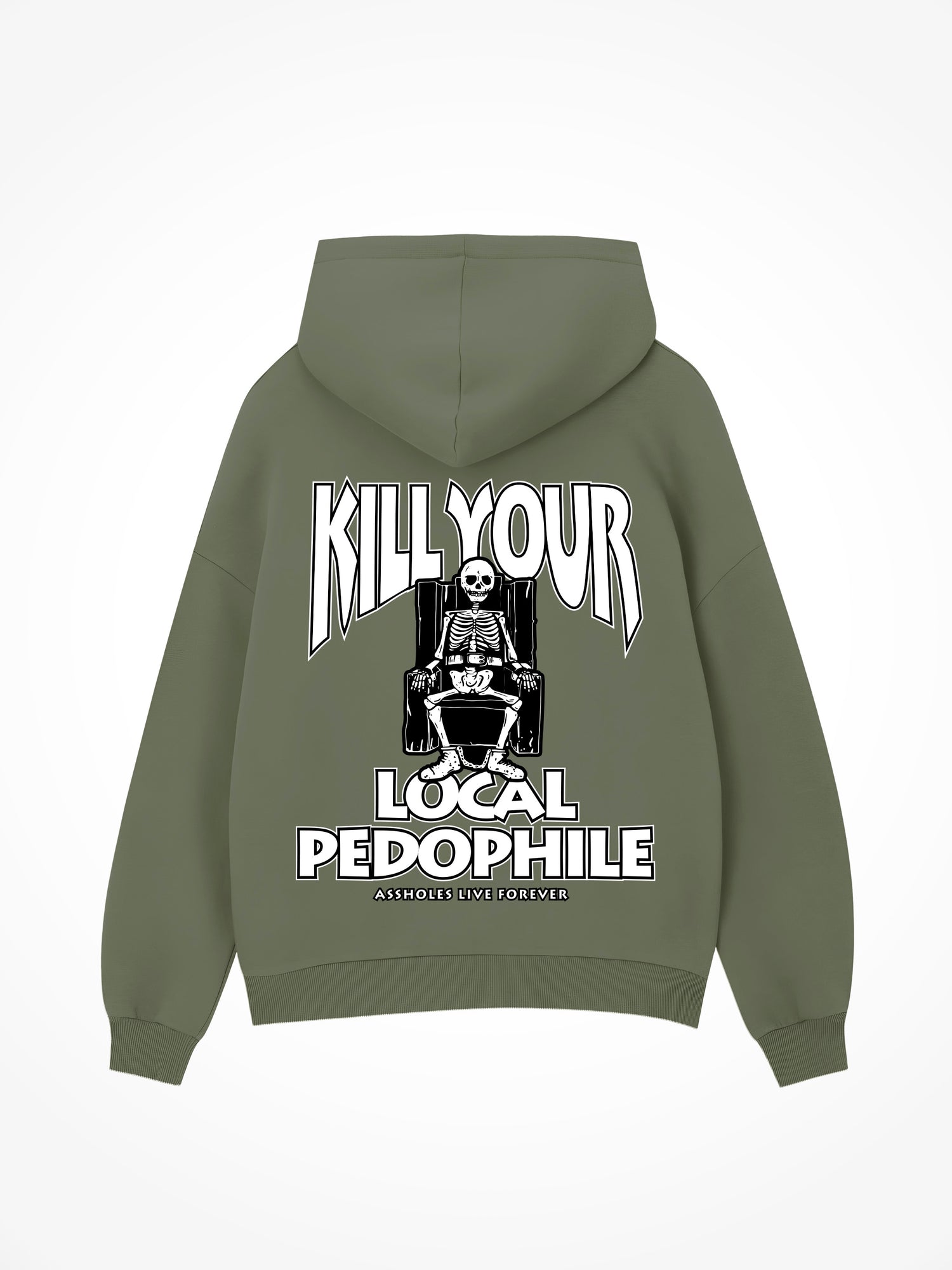 Death Row Pedophile - Military Green Hoodie