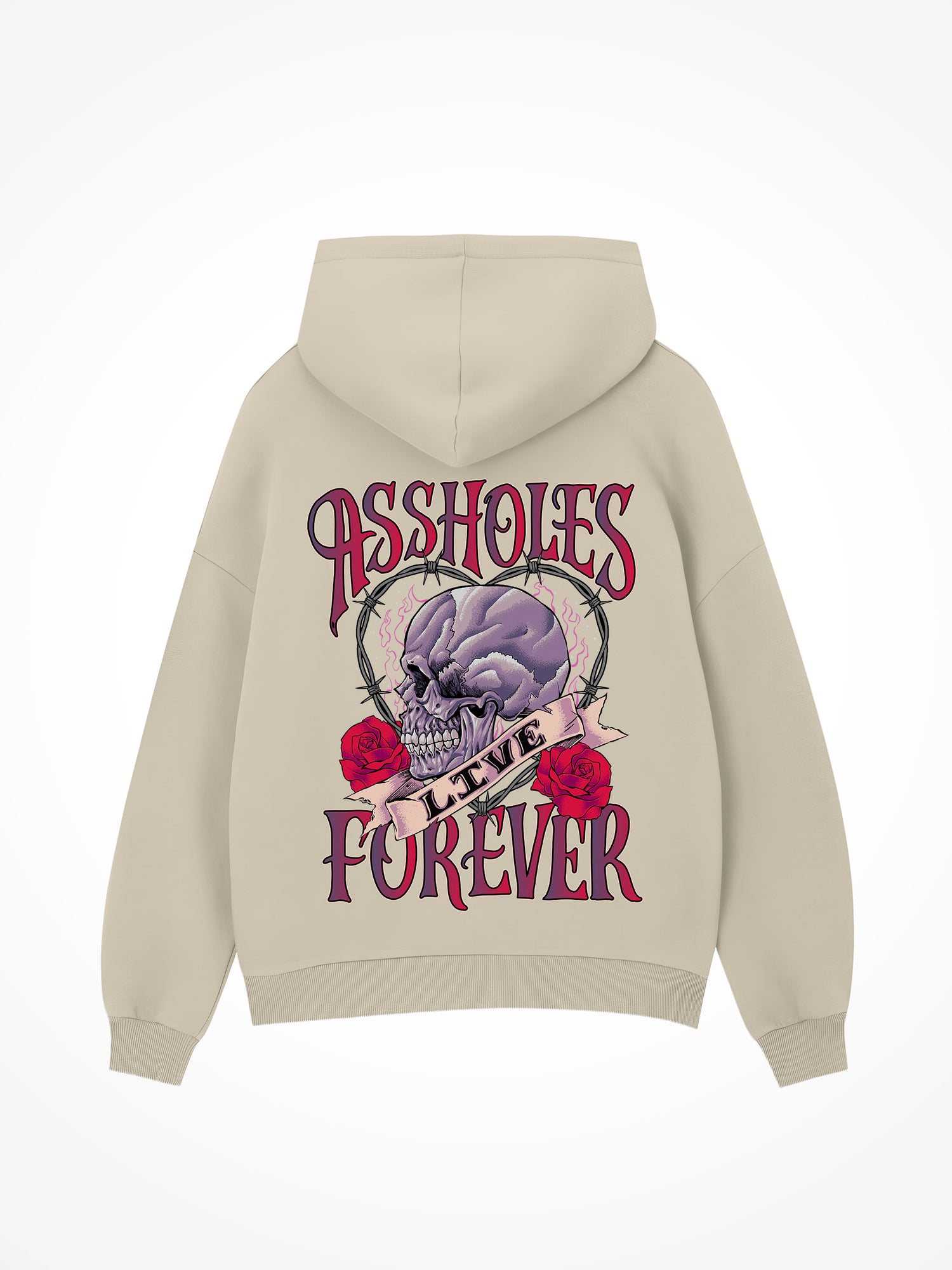 ALF Skull Heart - Sand Hoodie