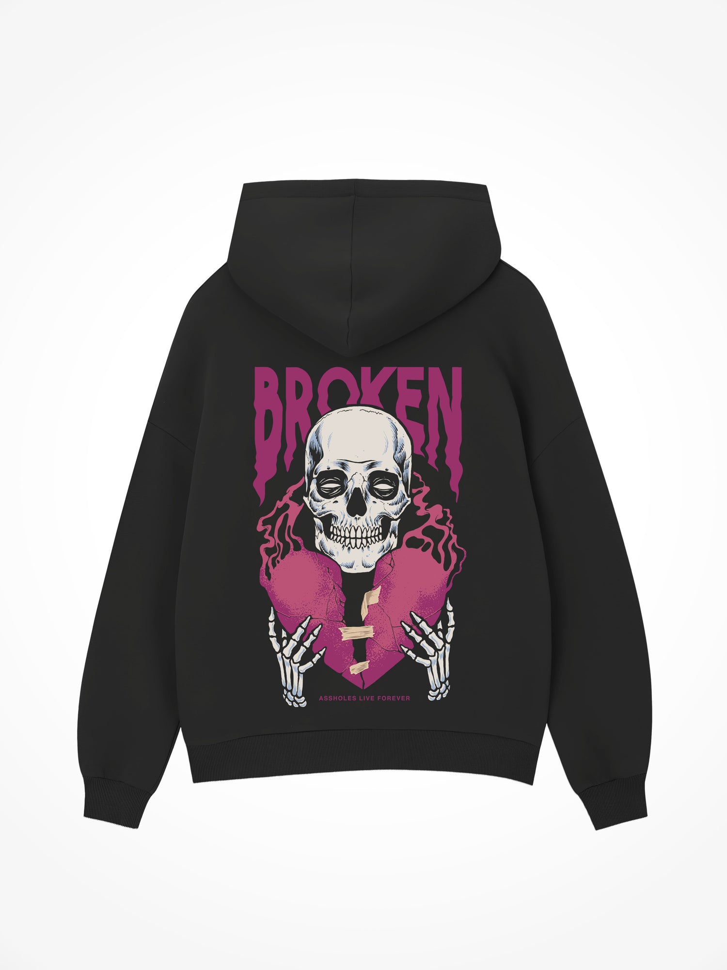 Broken Skull - Black Hoodie