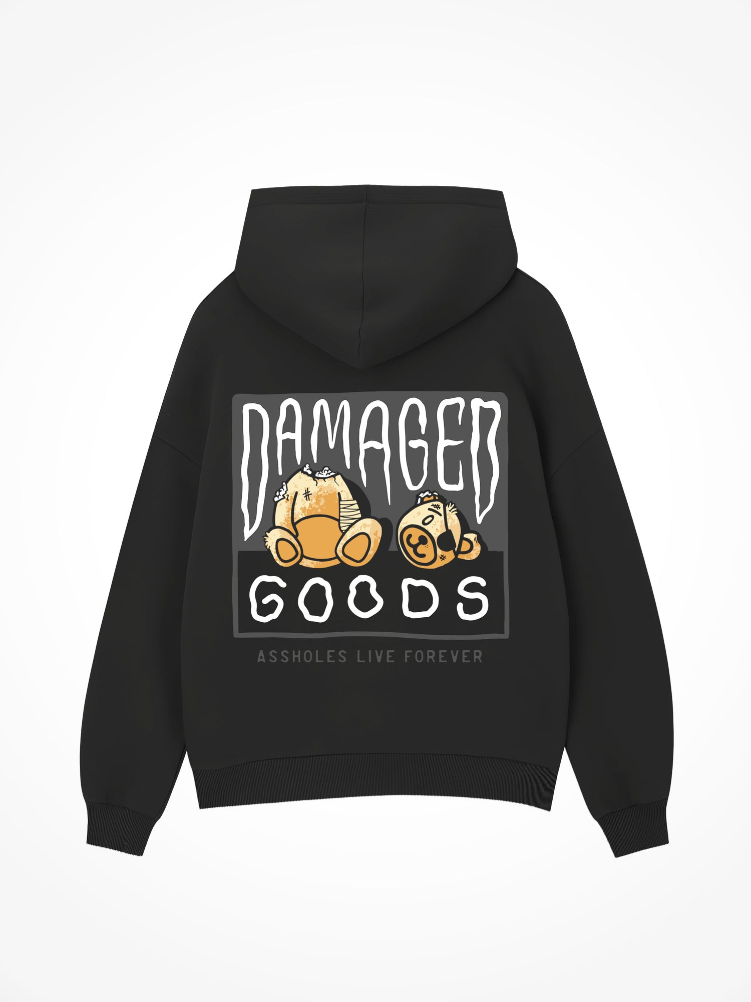 Damaged Goods Bear - Black Hoodie