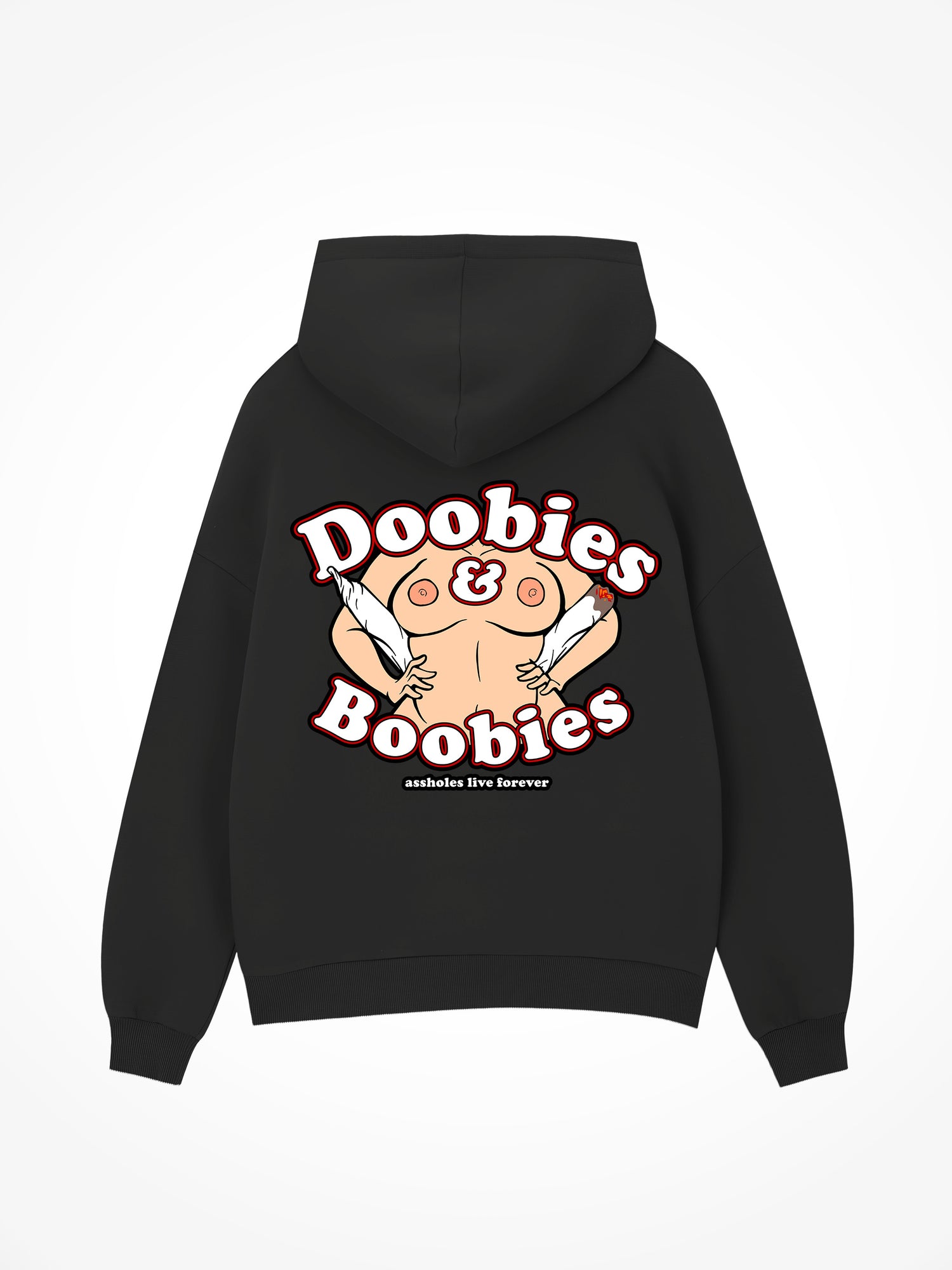 Doobies And Boobies - Black Hoodie