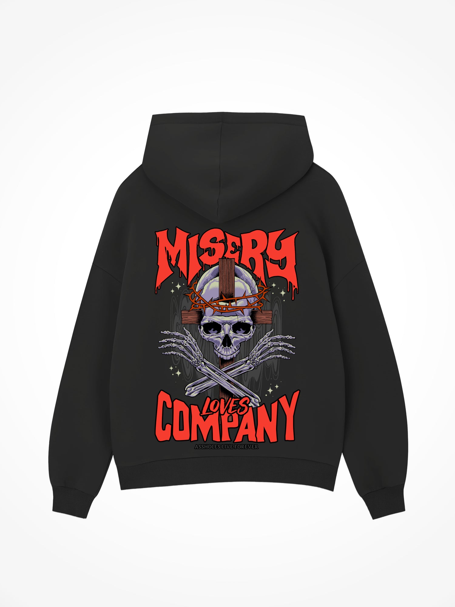 Misery Loves Company Skull - Black Hoodie