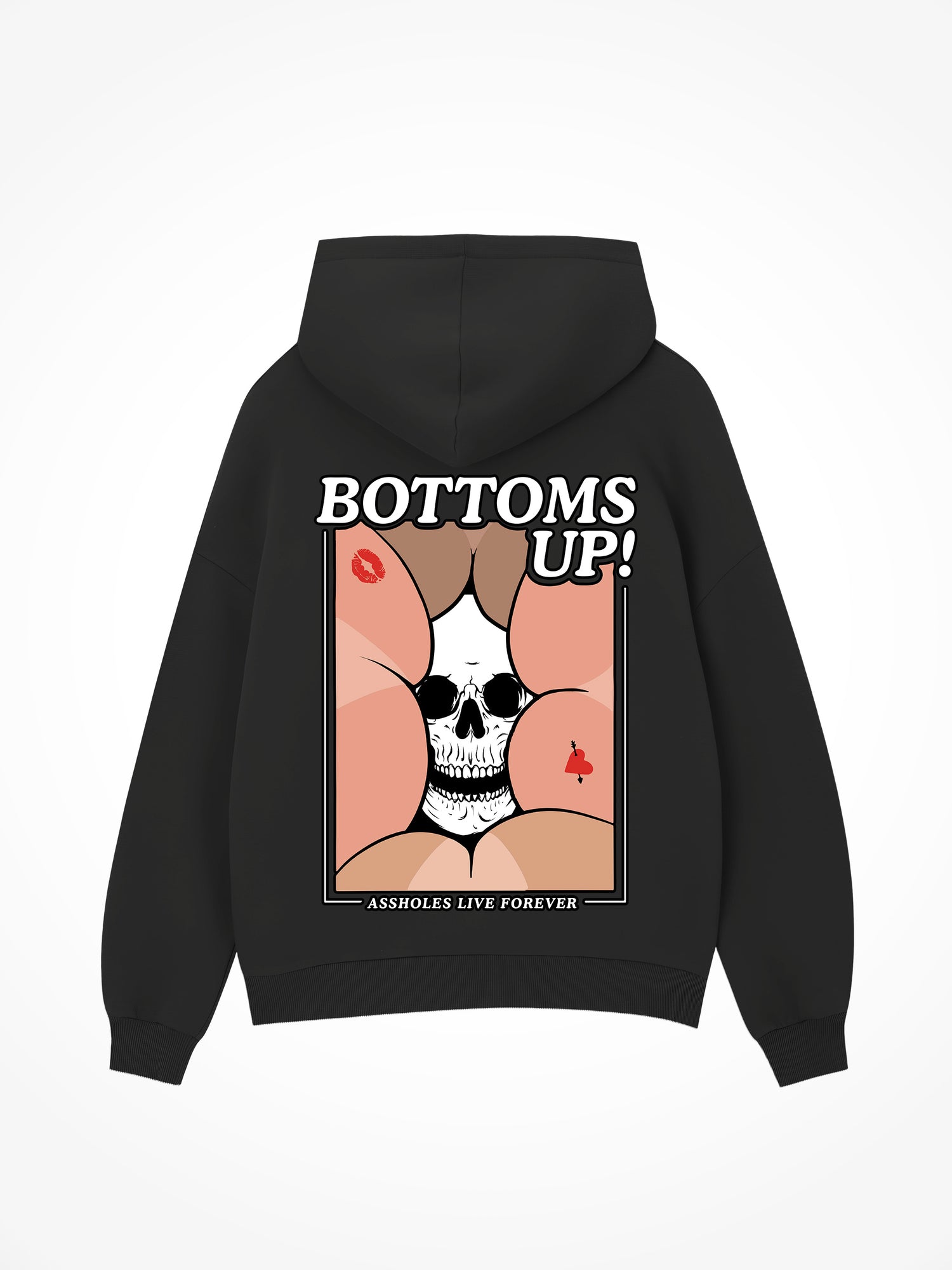 Bottoms Up - Black Hoodie
