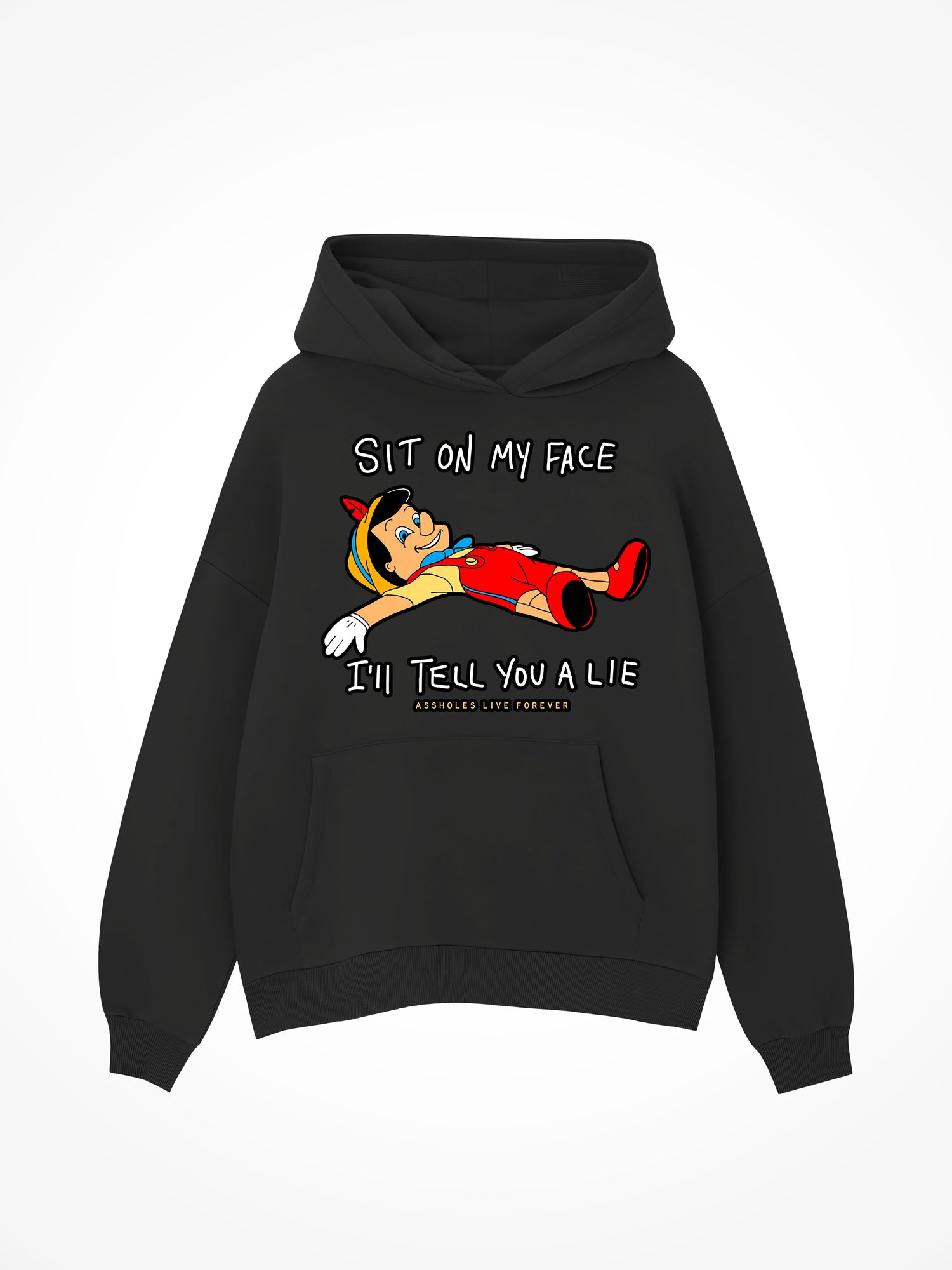 Sit On My Face Pinocchio - Black Hoodie