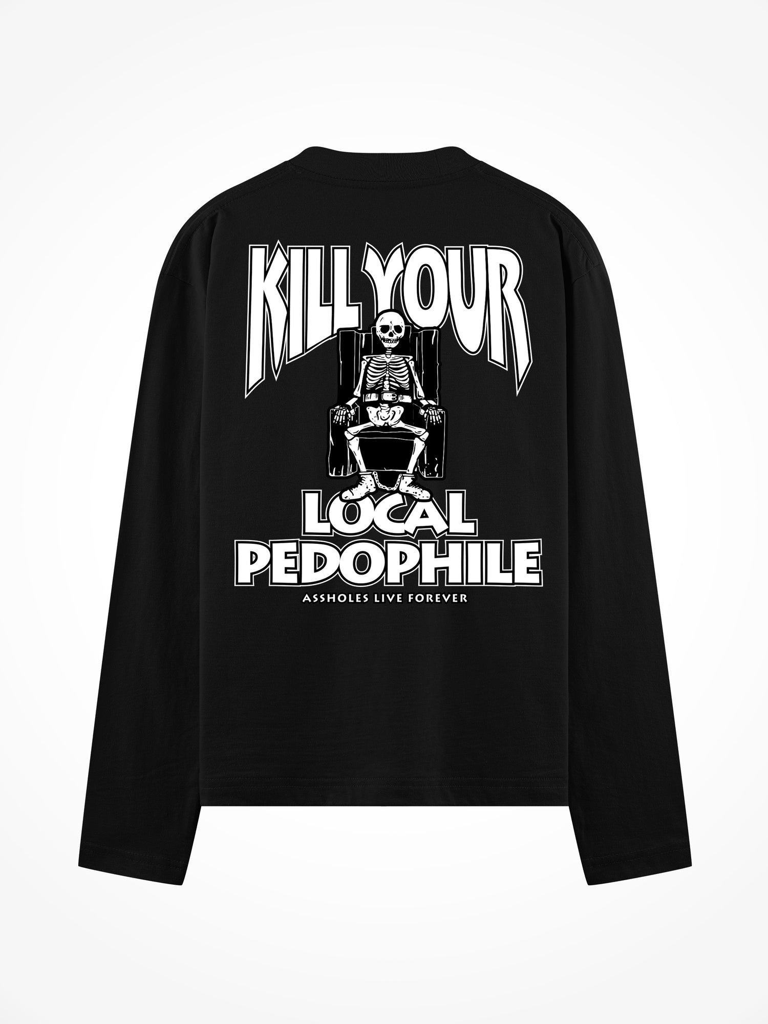 Death Row Pedophile - Black Long Sleeve Tee