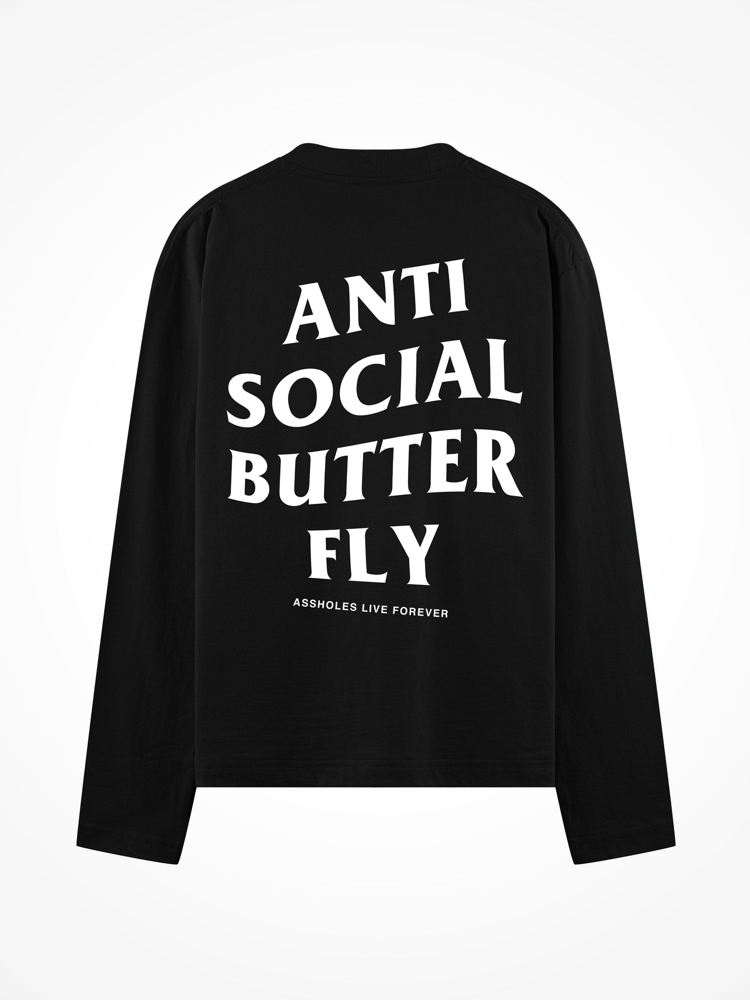 Anti Social Butterfly - Black Long Sleeve Tee
