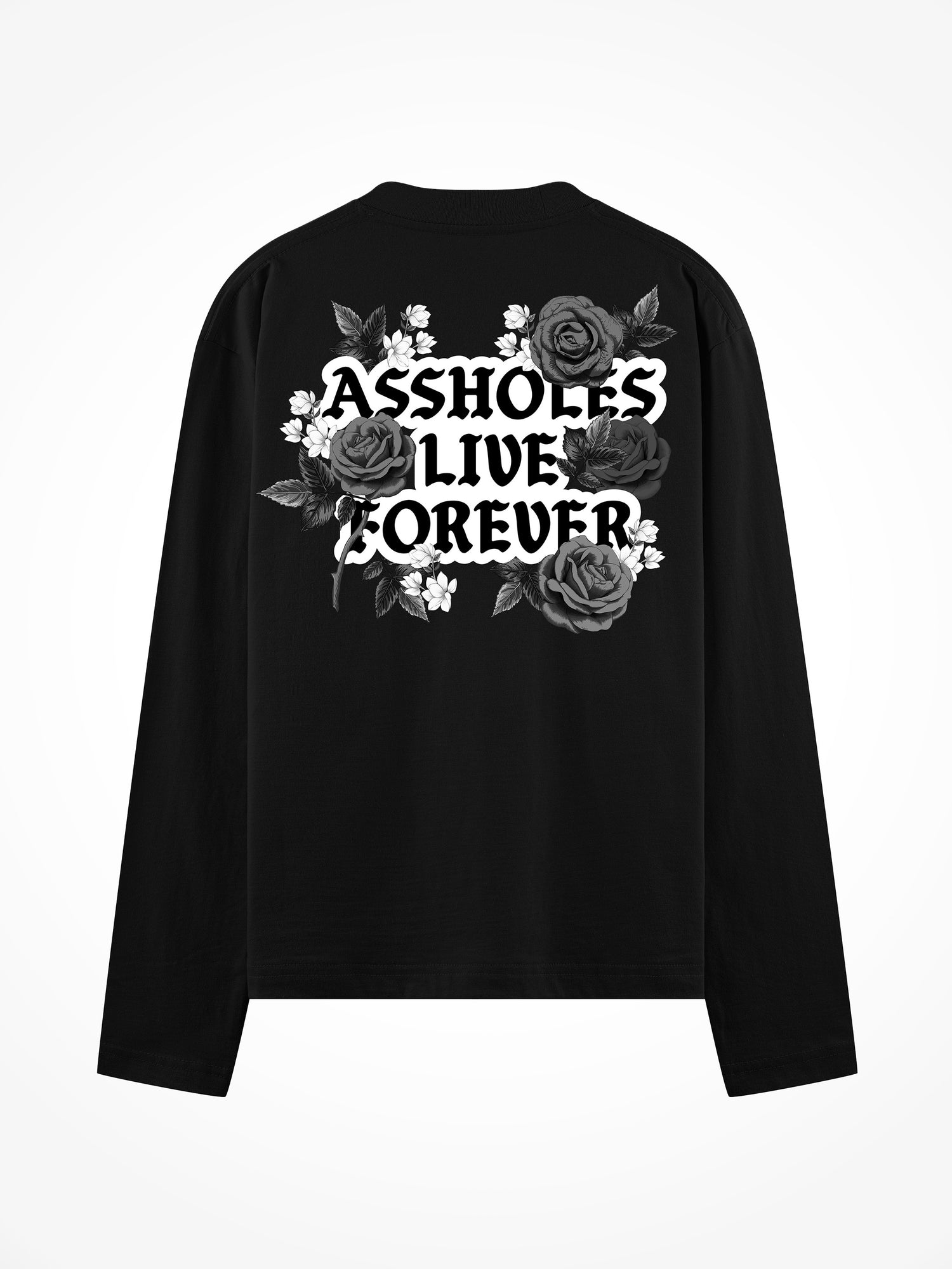 ALF Black Roses- Black Long Sleeve Tee