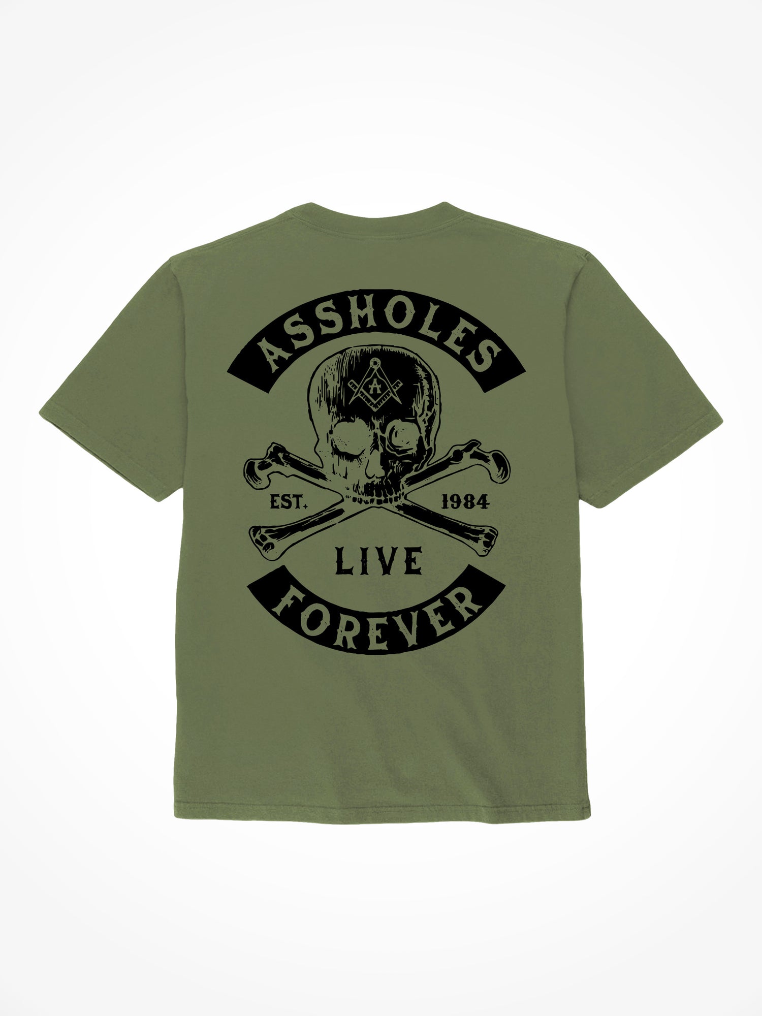Assholes Secret Society - Military Green T-Shirt