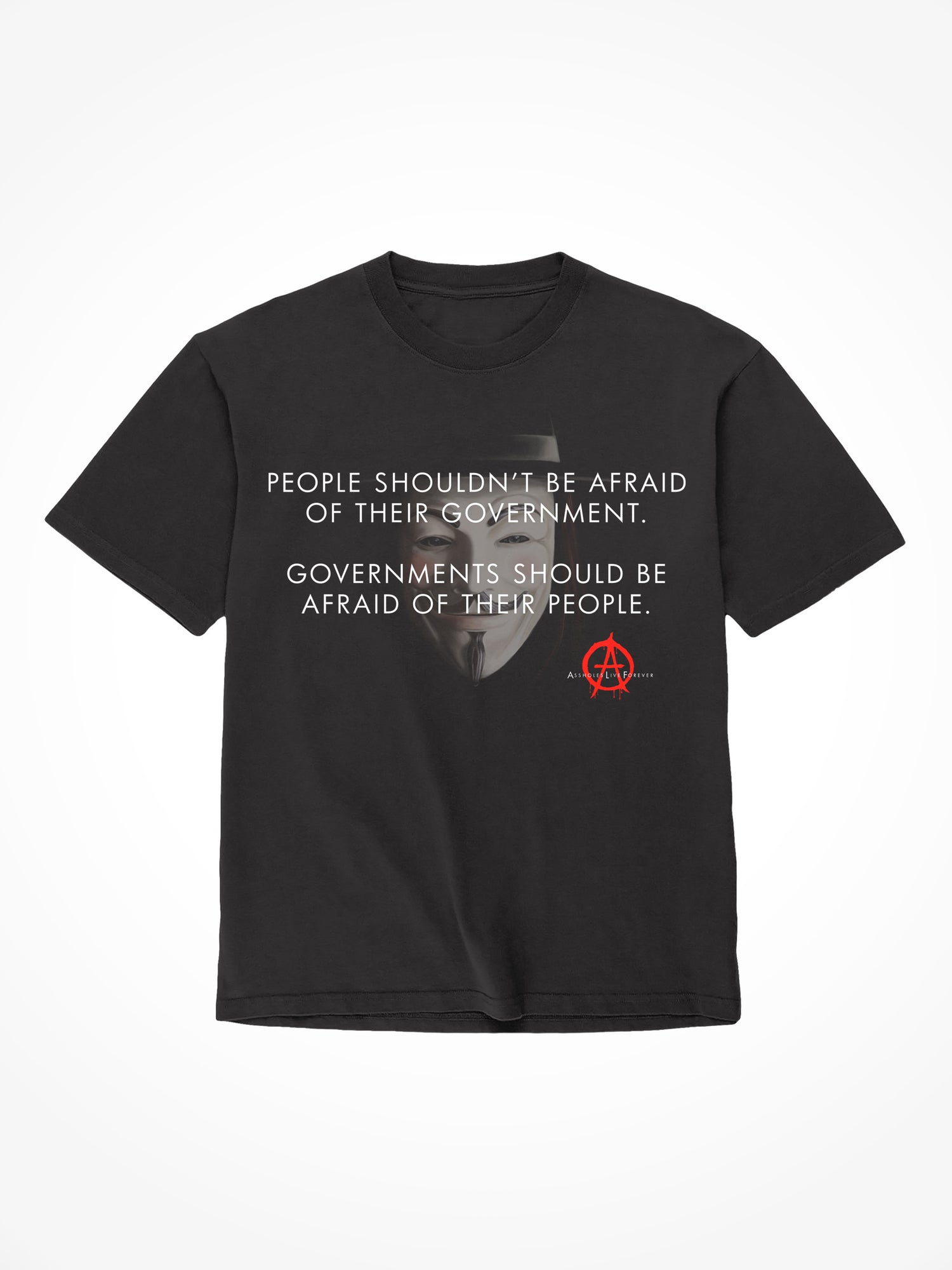 Afraid of Government - Black T-Shirt