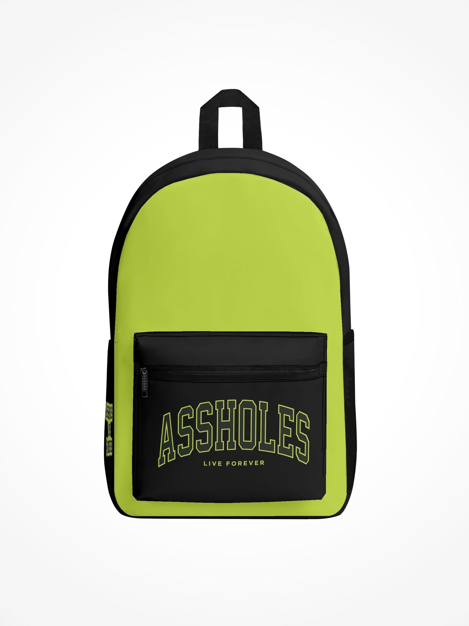 All Over Print Backpack - Assholes College Lime Black