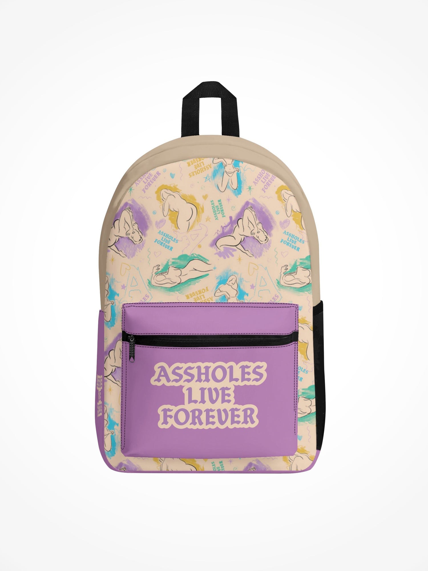 All Over Print Backpack - ALF Nude Purple