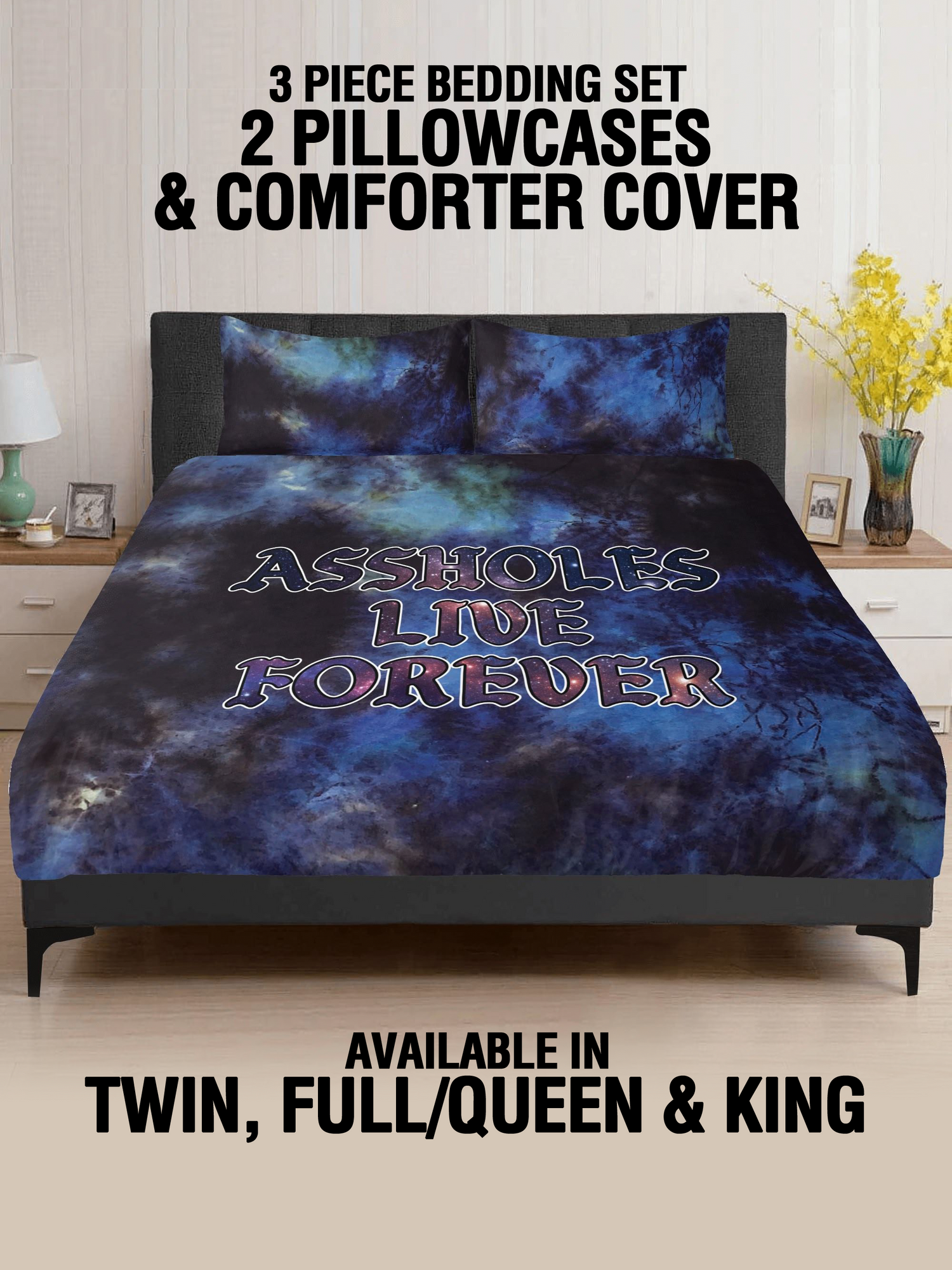 3 Pcs Bed Set - ALF Blue Cosmic