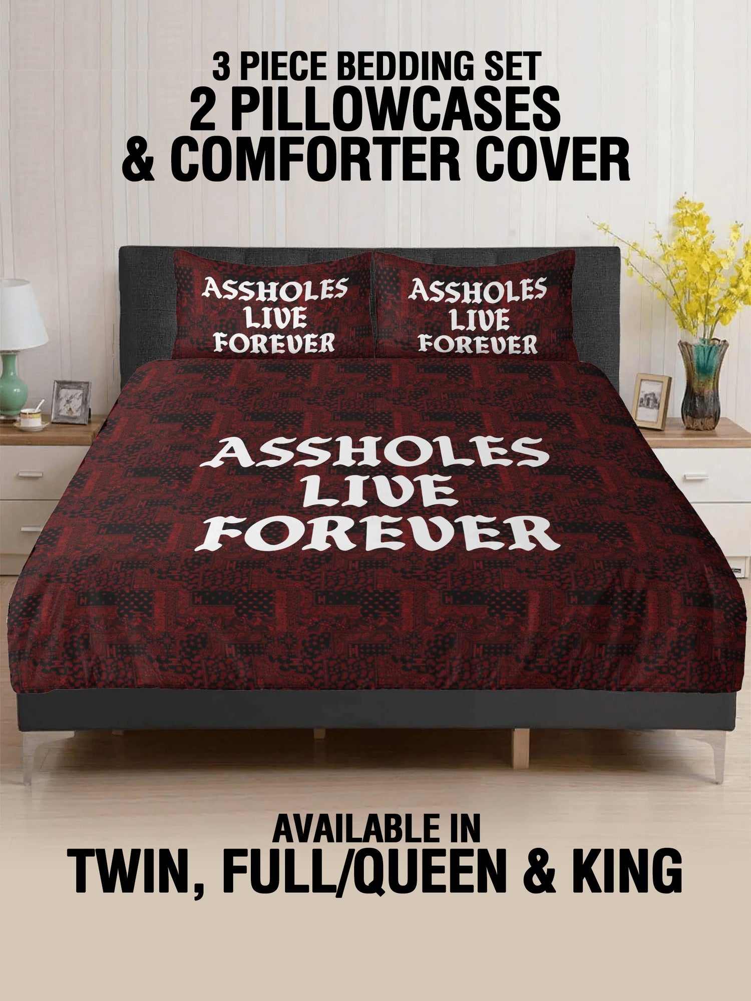 3 Pcs Bed - ALF OG RED BANDANA