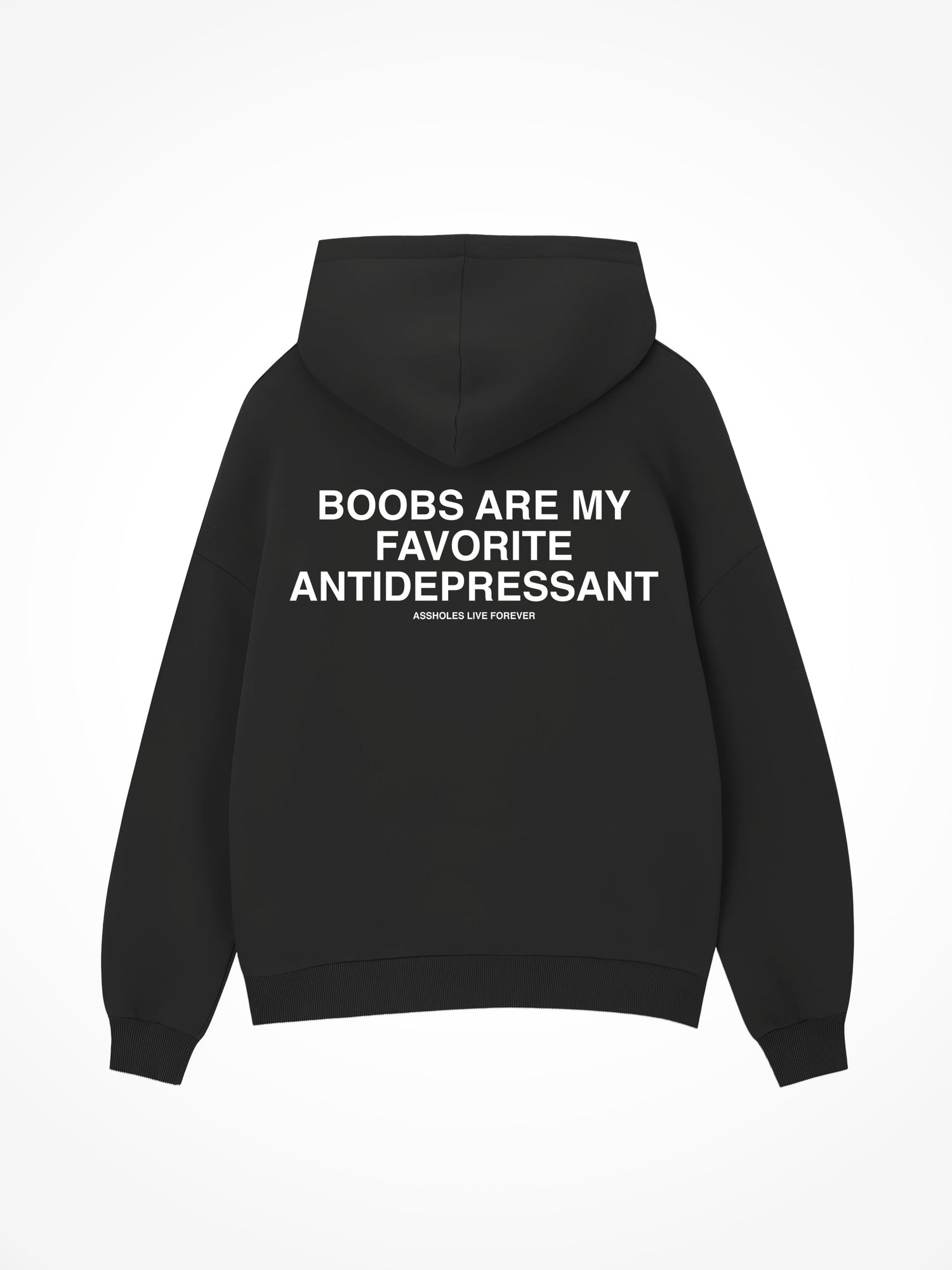 Boobs are my Favorite Antidepressant - Black Hoodie