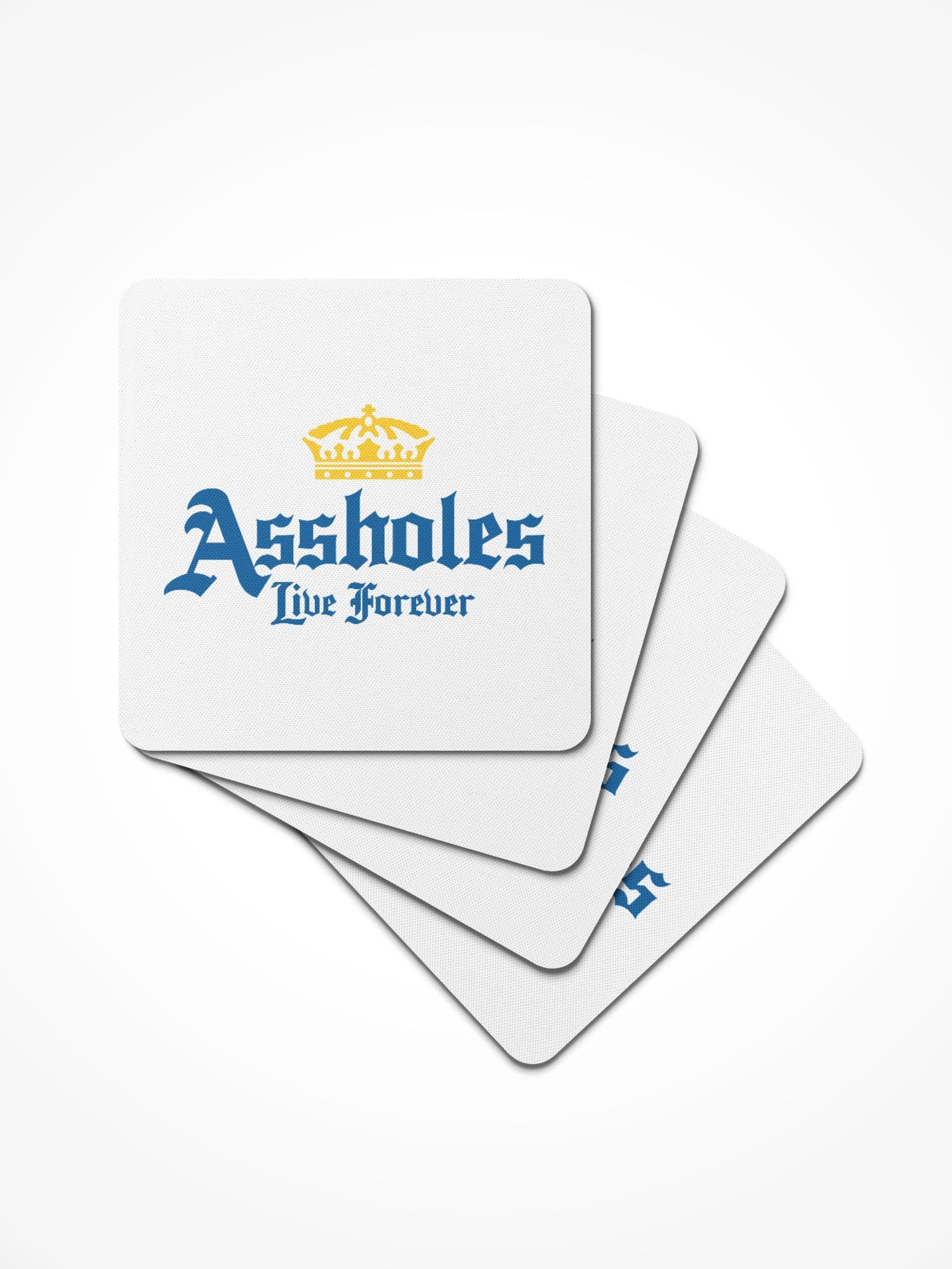 Rubber Coaster 4 Pack - ALF CORONA WHITE