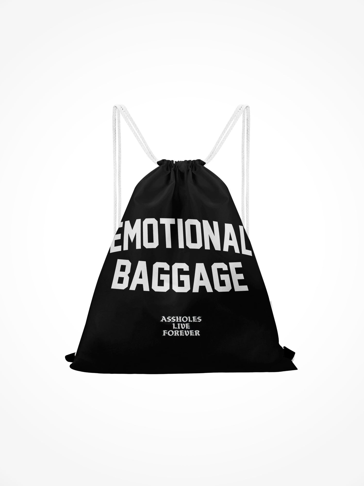 Drawstring Bag - EMOTIONAL BAGGAGE BLACK