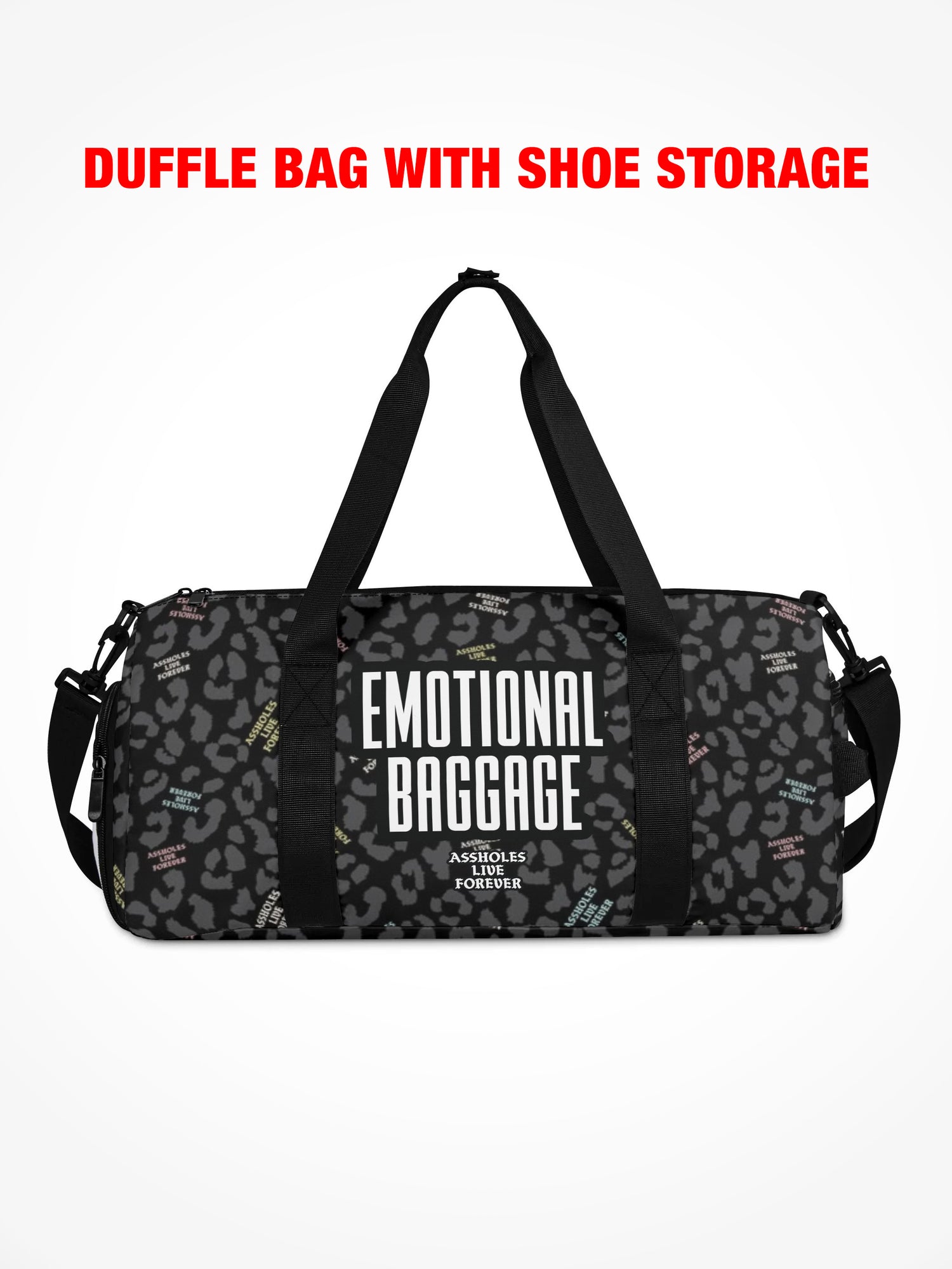 Duffle Bag - EMOTIONAL BAGGAGE BLACK LEOPARD