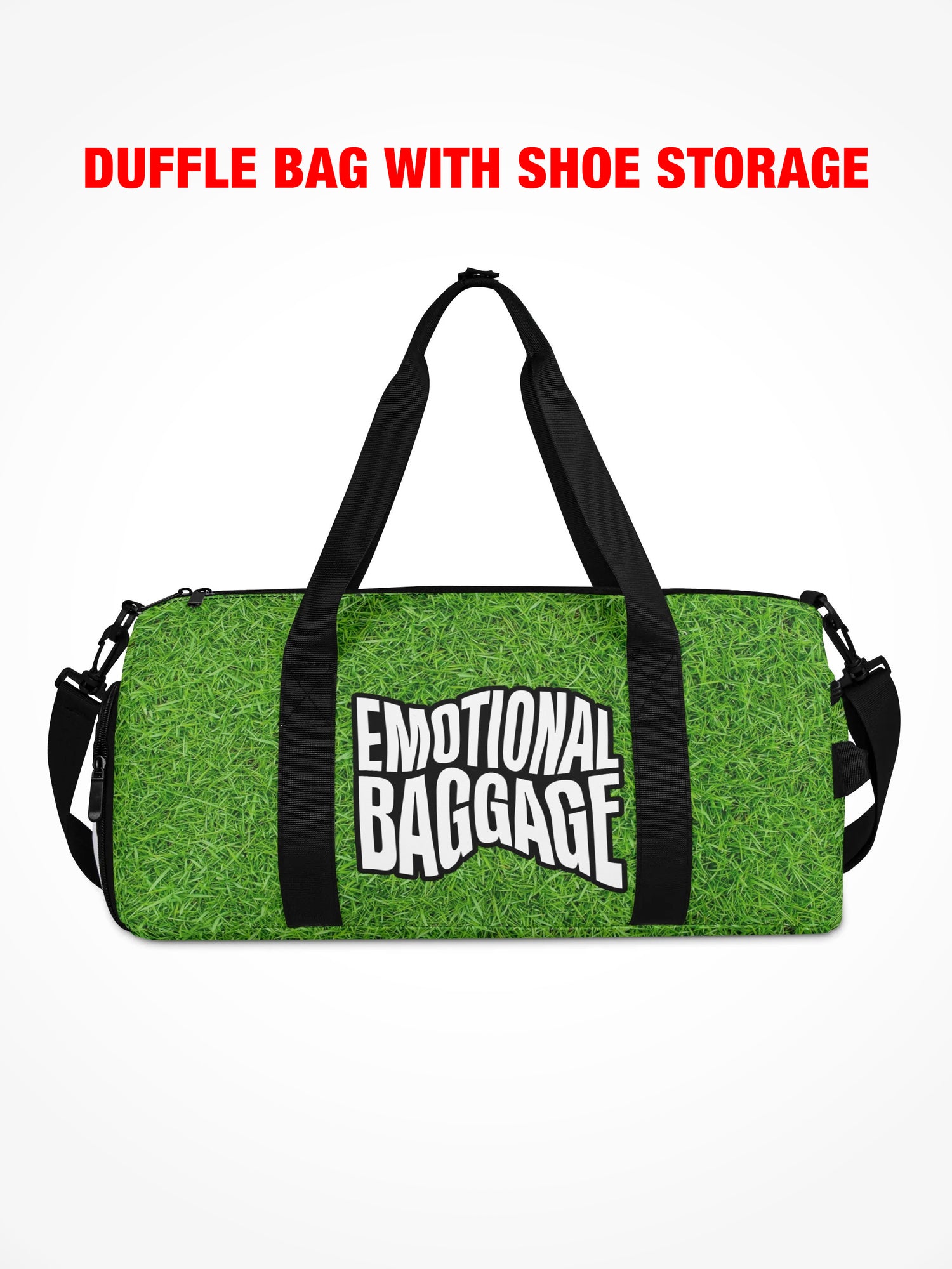 Duffle Bag - EMOTIONAL BAGGAGE WARPED GREEN GRASS