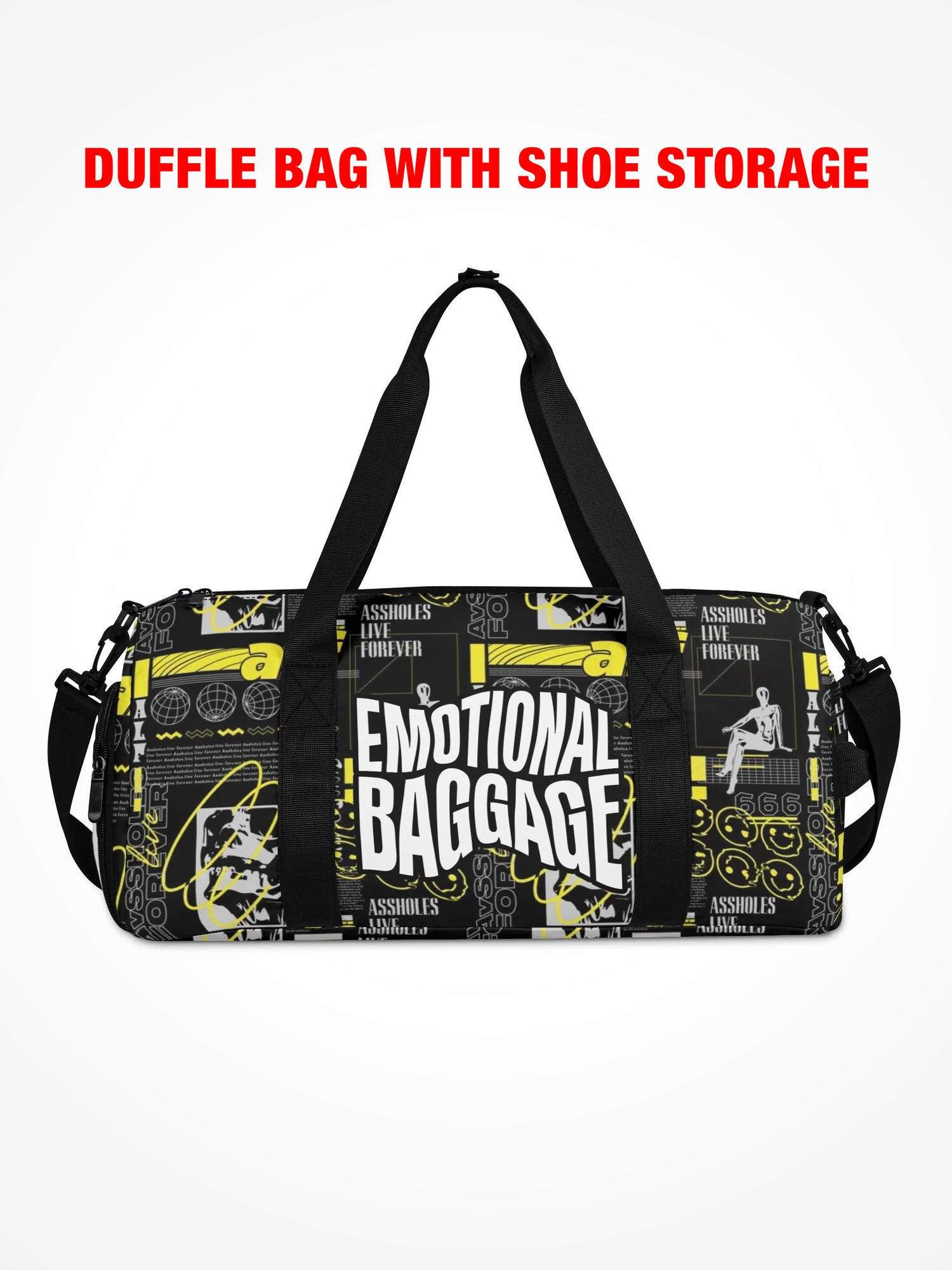 Duffle Bag - EMOTIONAL BAGGAGE WARPED LOGOS