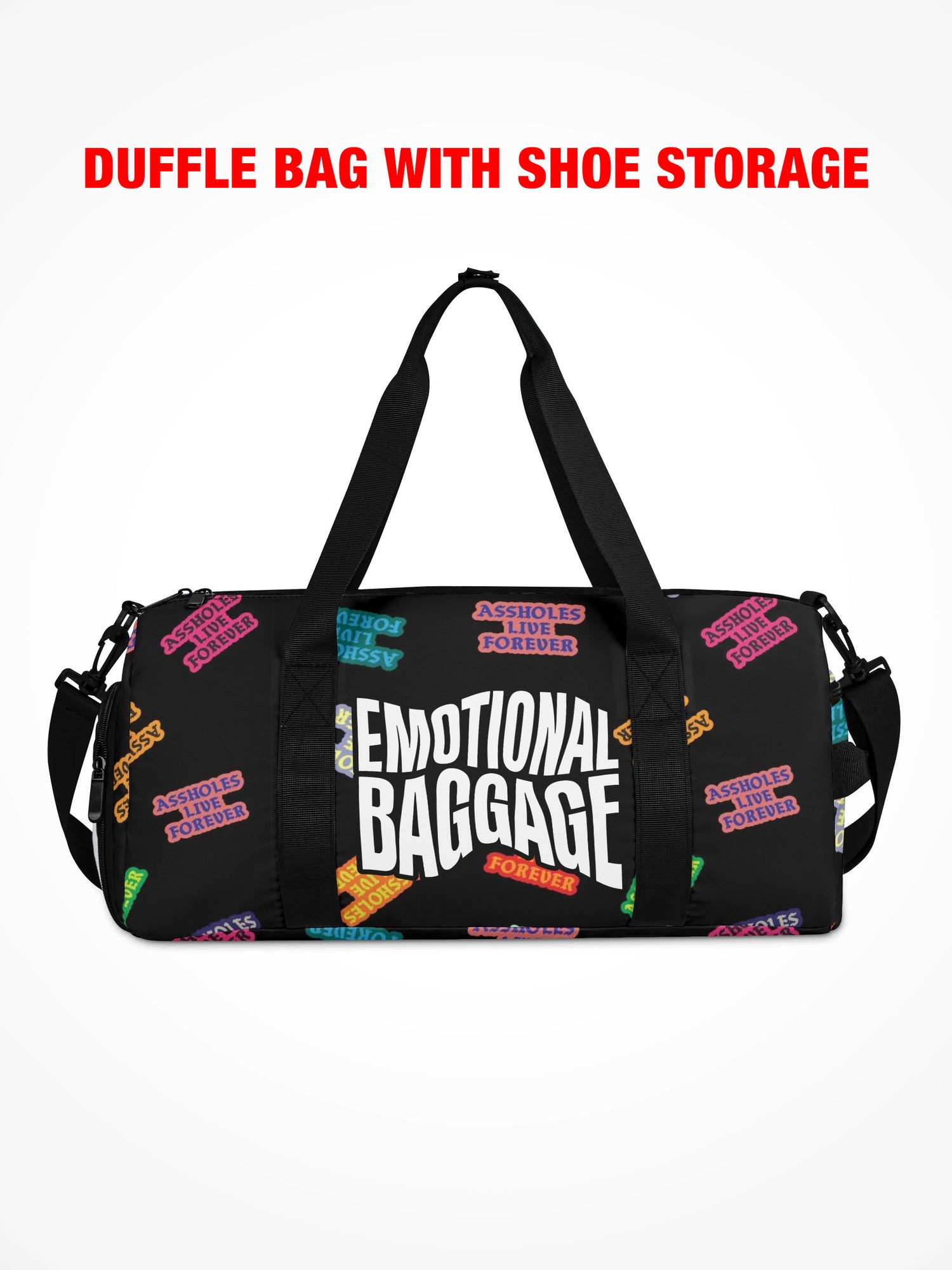 Duffle Bag - EMOTIONAL BAGGAGE WARPED STICKERS
