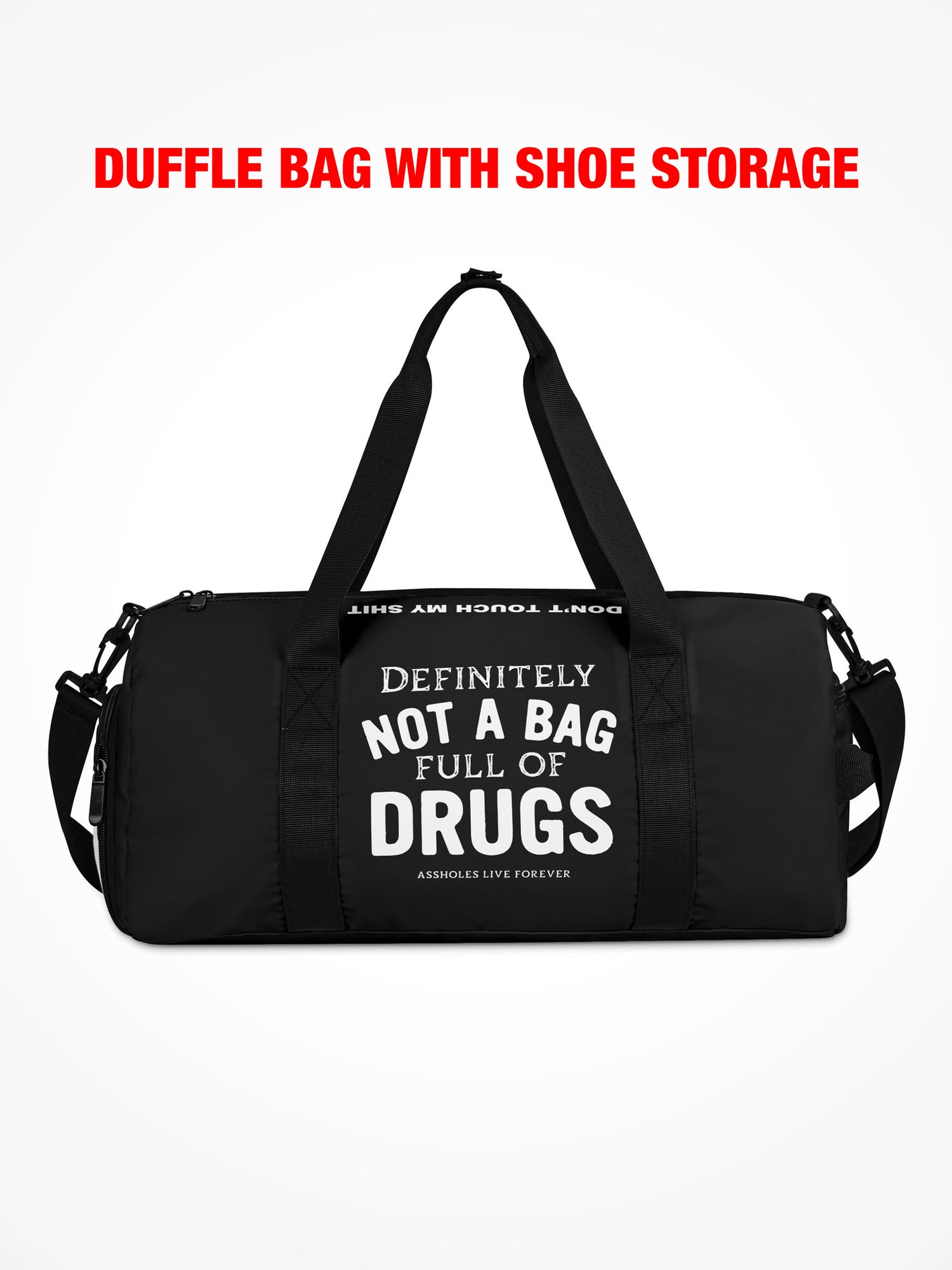 Duffle Bag - FULL OF DRUGS - BLACK COLLEGE
