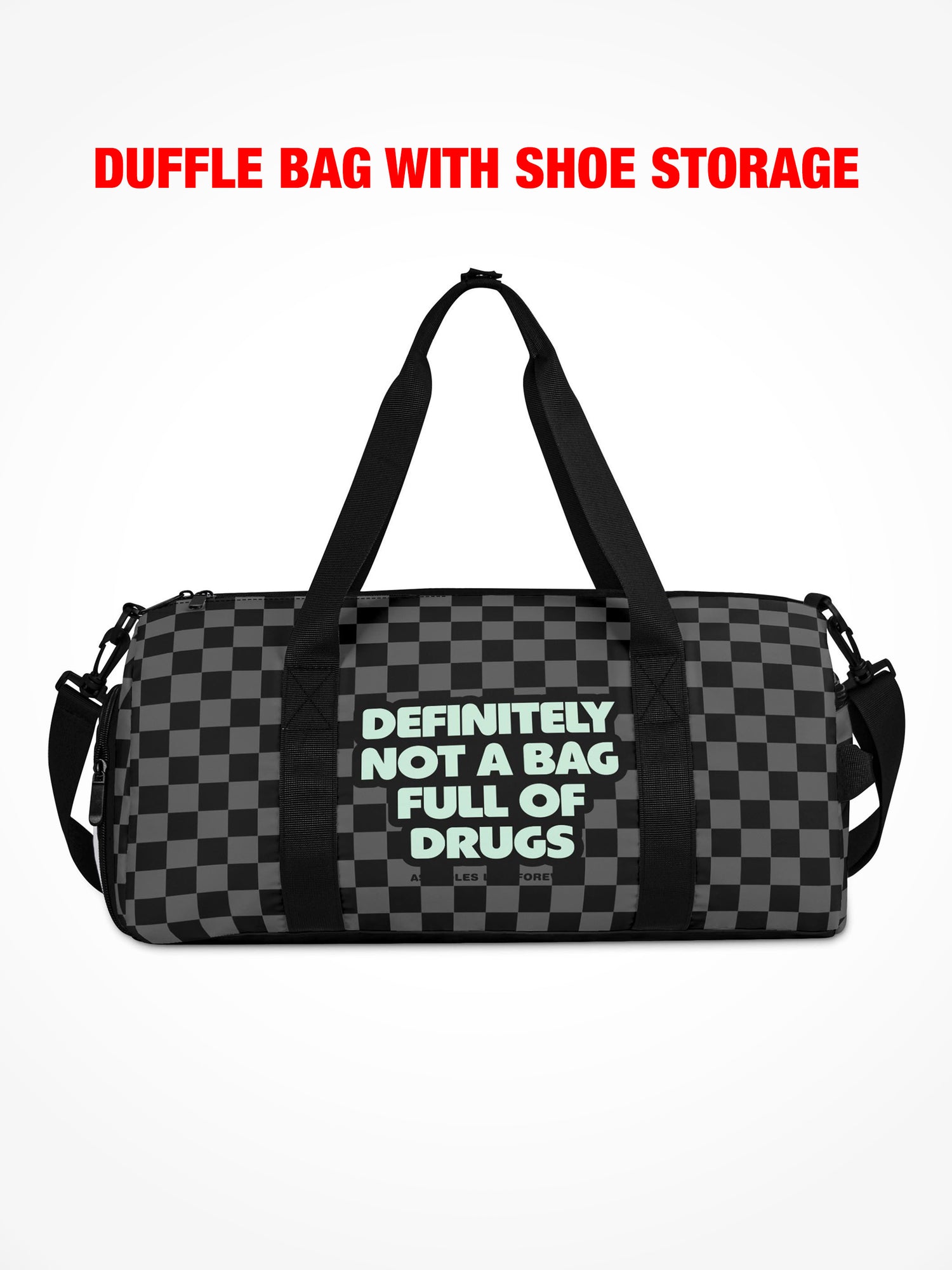 Duffle Bag - Full Of Drugs - Checker Mint