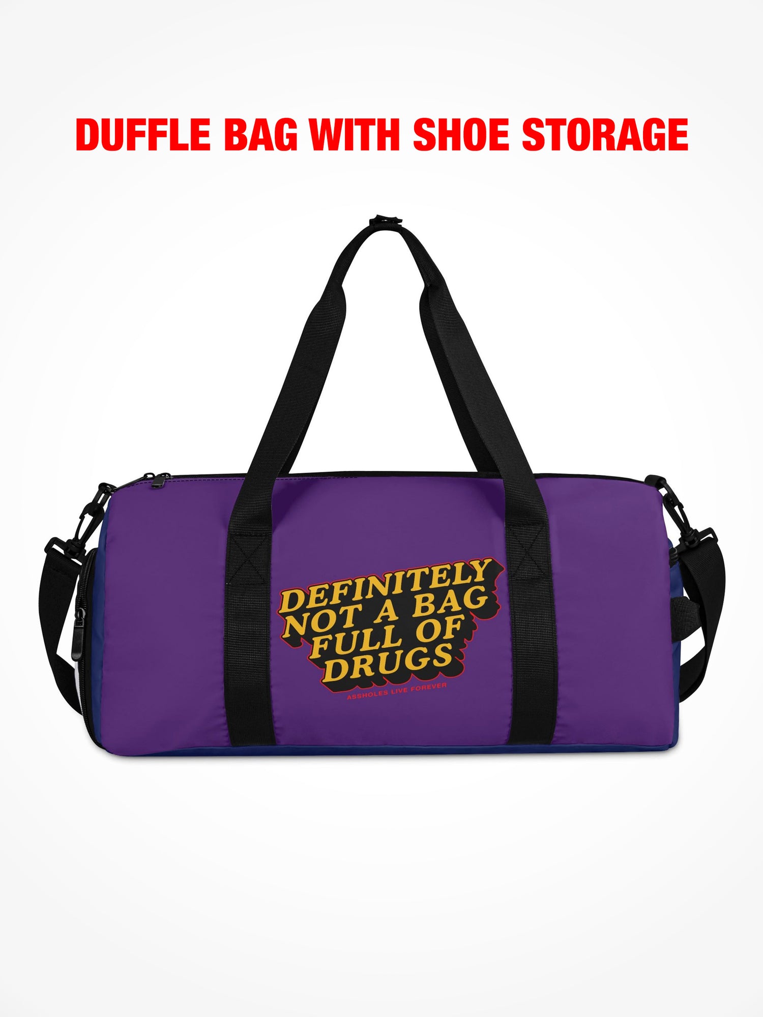 Duffle Bag - FULL OF DRUGS - PURPLE NAVY