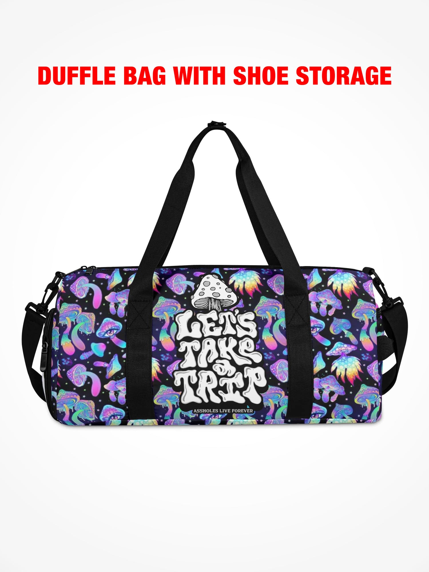 Duffle Bag - LETS TAKE A TRIP - OG Mushroom