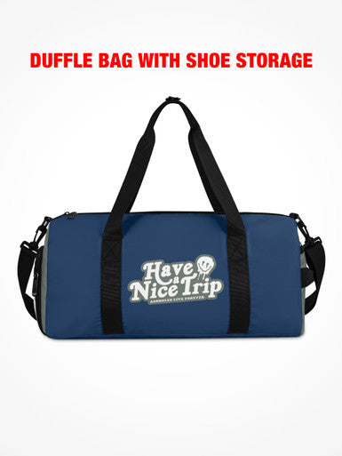 Duffle Bag - HAVE A NICE TRIP - Navy Forest