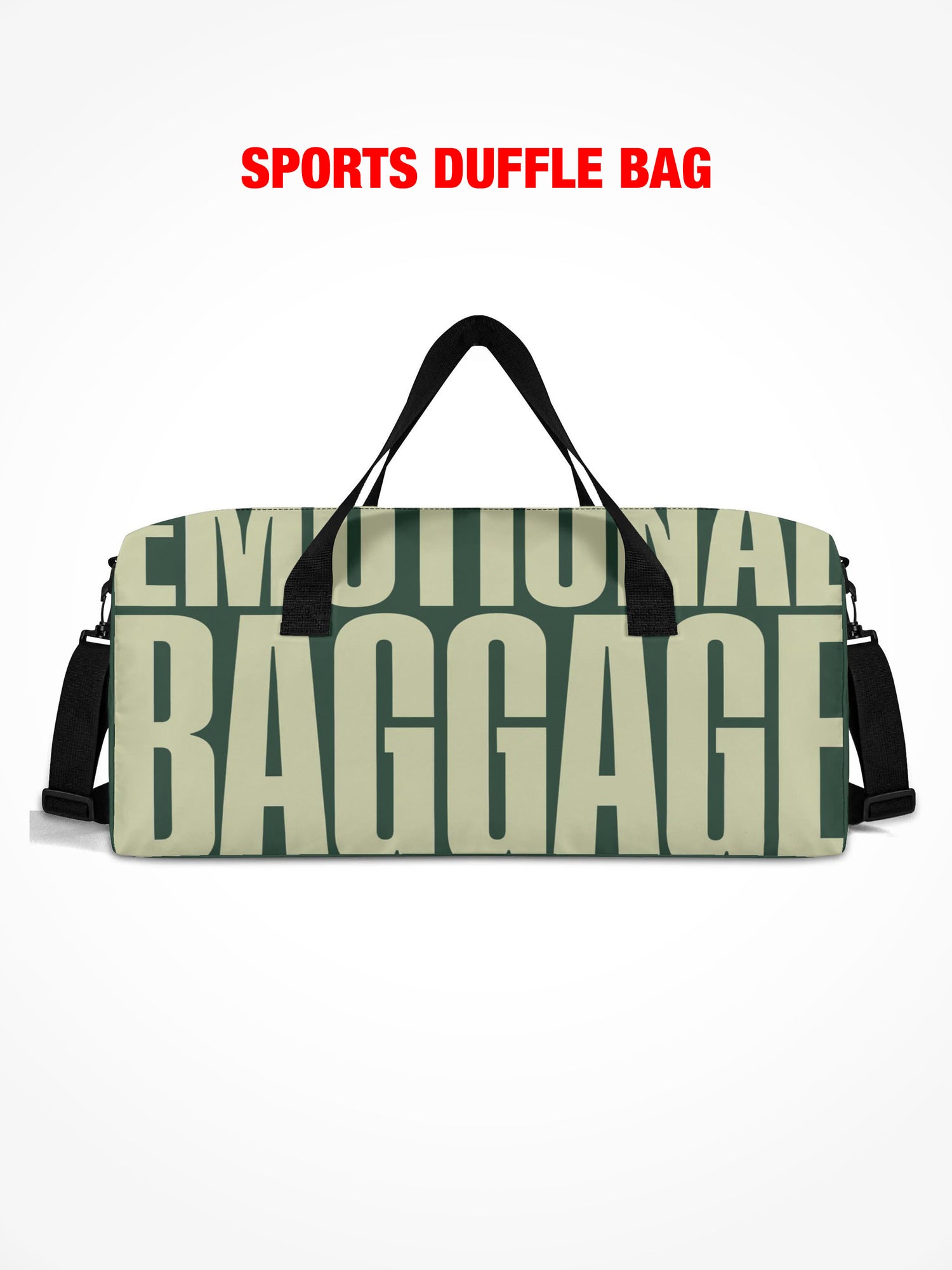 Sports Duffle Bag - Emotional Baggage - Olive & Army