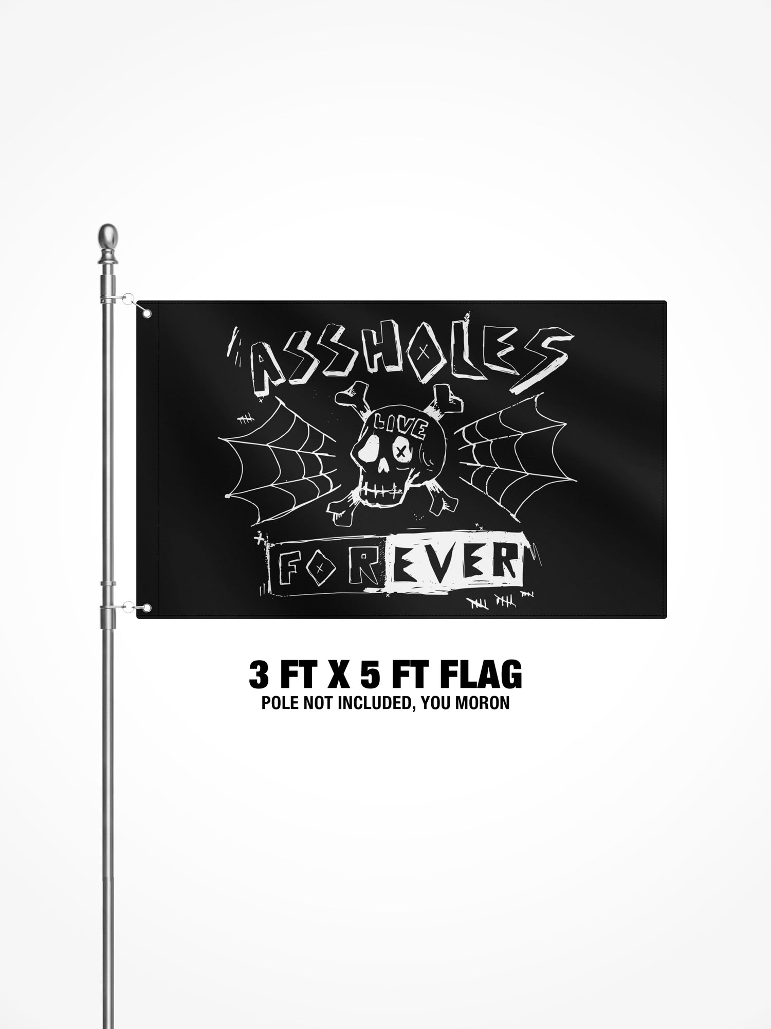 3x5 Ft Flag - ALF Skull Web