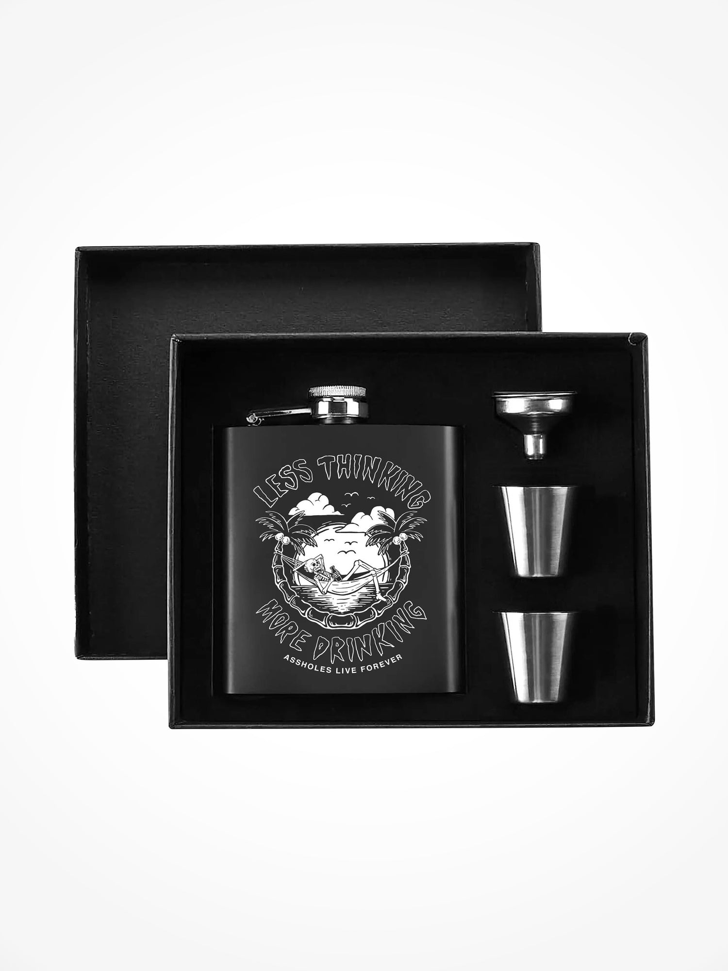 Flask Box Set - LESS THINKING MORE DRINKING
