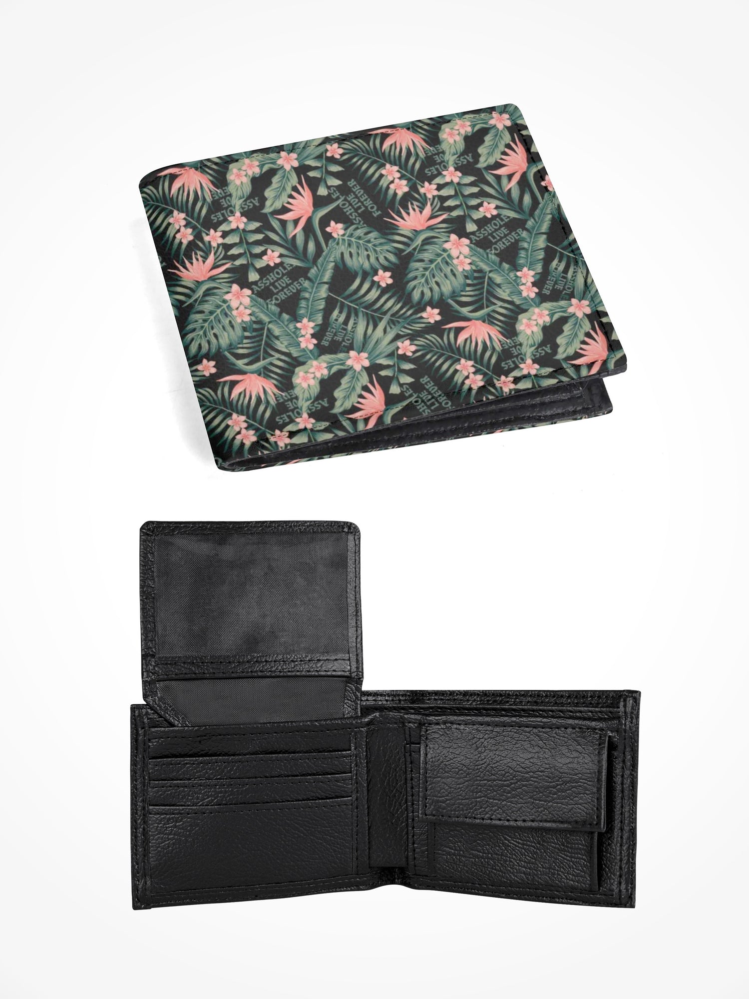 Mens Leather Folded Wallet - TROPICAL