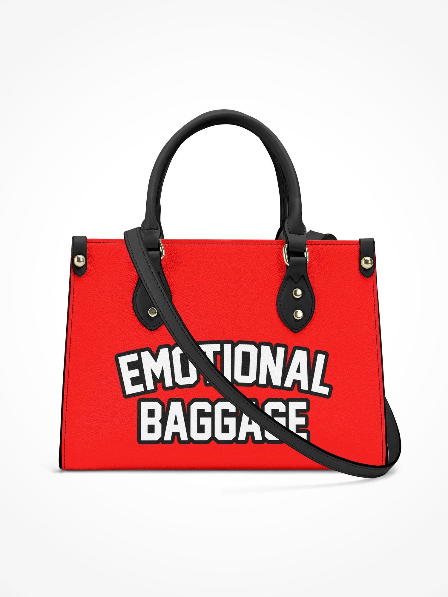 Handbag With Strap - EMOTIONAL BAGGAGE RED BLACK