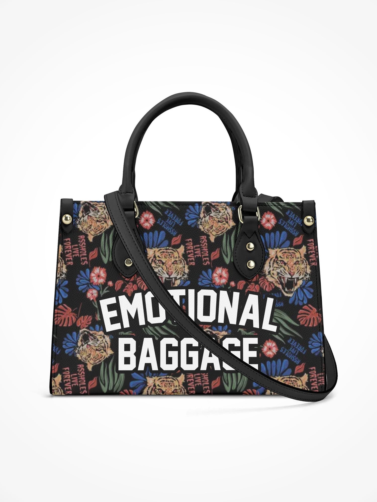 Handbag With Strap - EMOTIONAL BAGGAGE TIGER JUNGLE