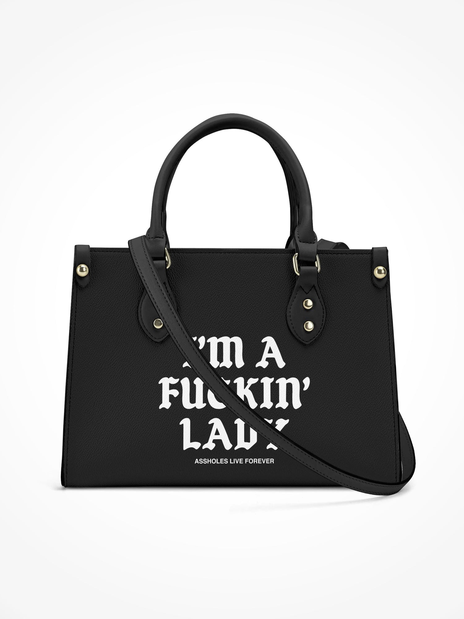 Handbag With Strap - FUCKING LADY BLACK