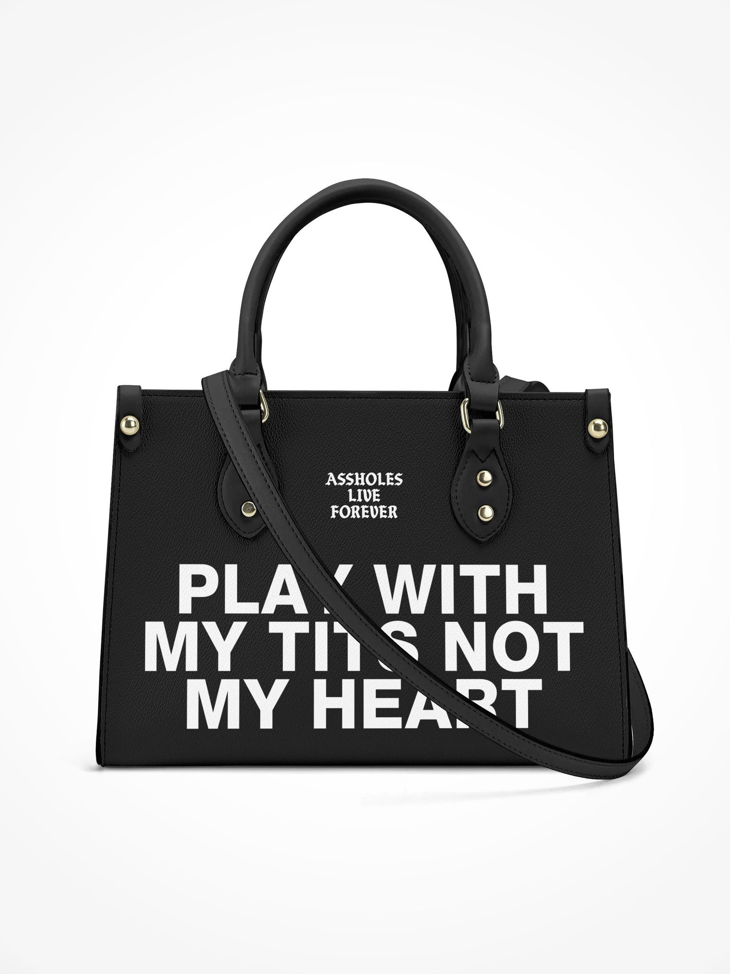 Handbag With Strap - PLAY WITH TITS BLACK