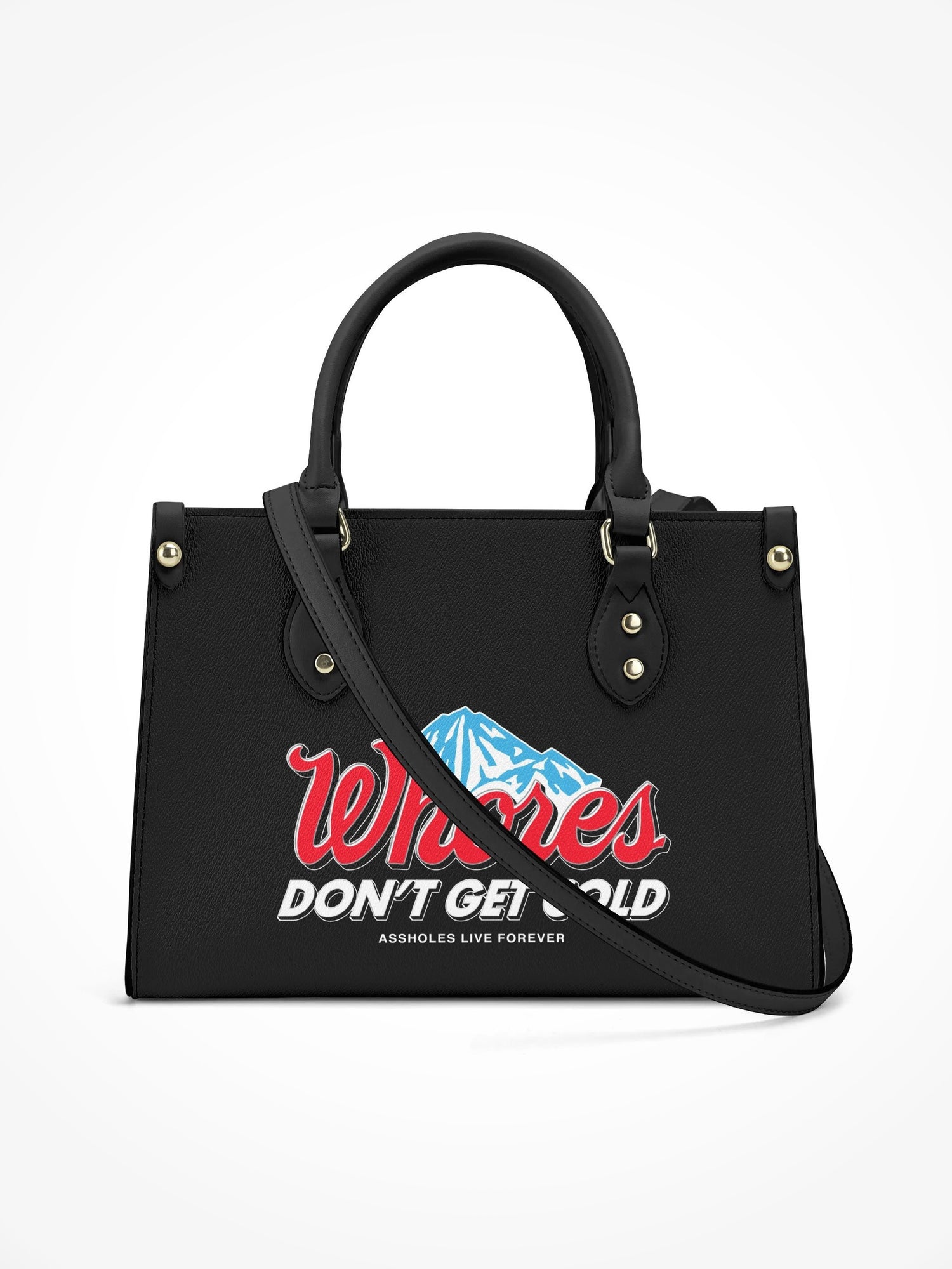 Handbag With Strap - WHORES COLD BLACK
