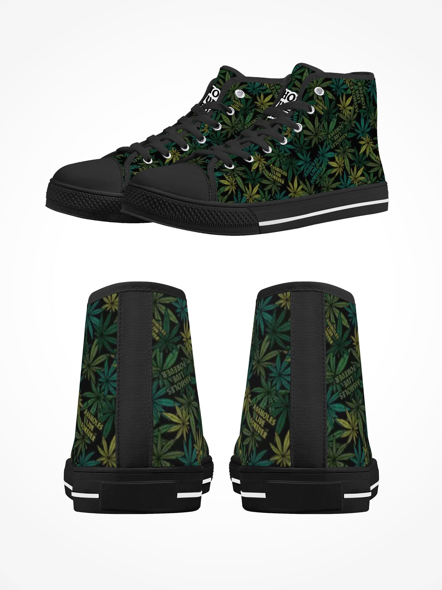 Mens High Top Canvas Shoes - ALF Weed