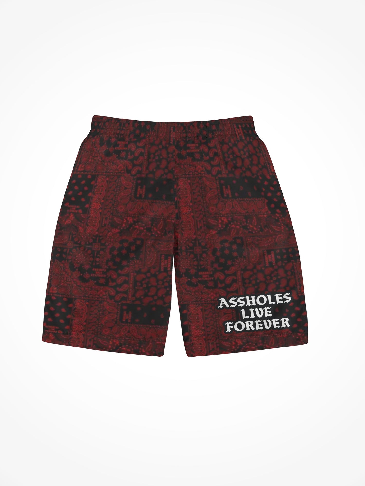 Mens All Over Print Board Shorts - ALF Red Bandana
