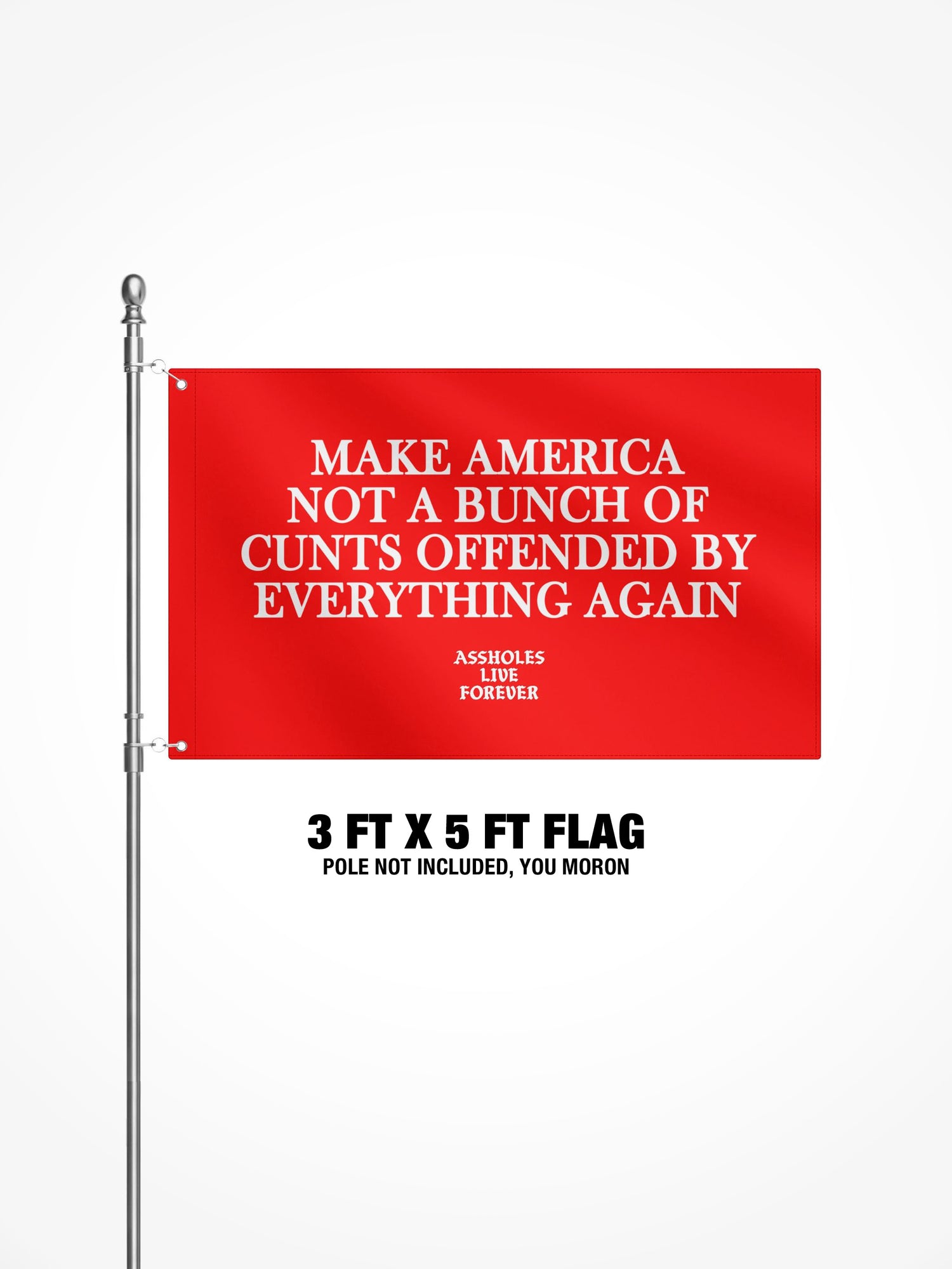 3x5 Ft Flag  - OFFENDED CUNTS RED