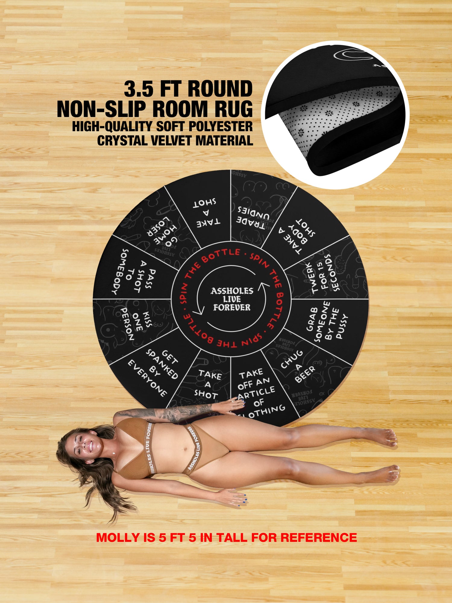 Round Living Room Rug - ALF Spin The Bottle