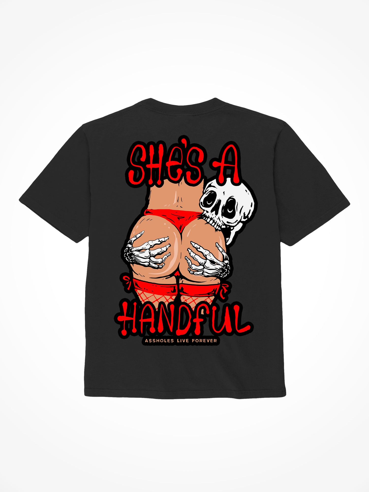 Shes A Handful  - Black T-Shirt