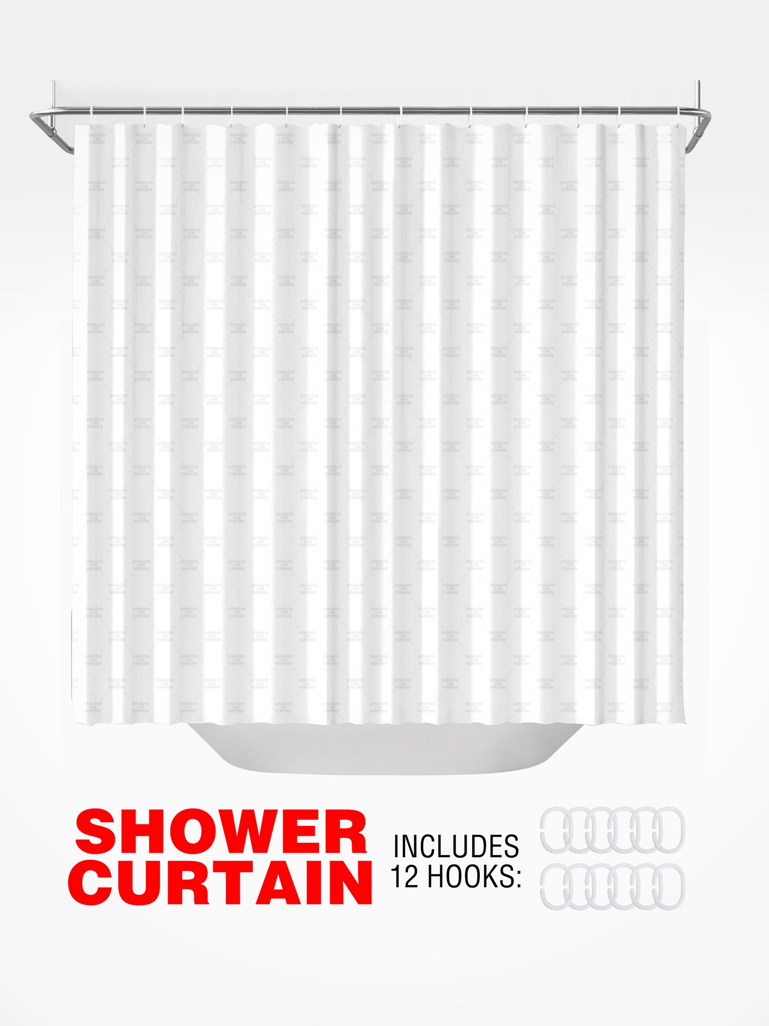 Shower Curtain - ALF WHITE TILE