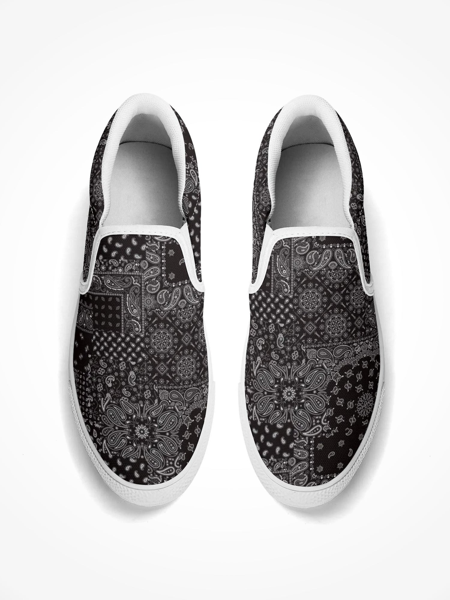 Mens Rubber Slip On Shoes - ALF Bandana White Sole