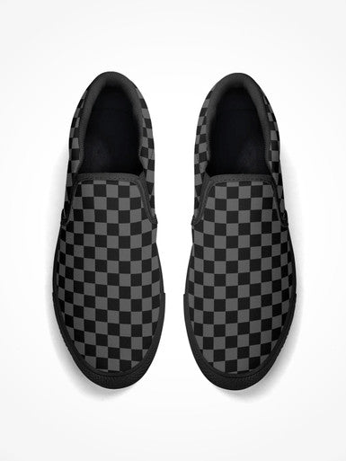 Mens Rubber Slip On Shoes ALF Checker Pattern