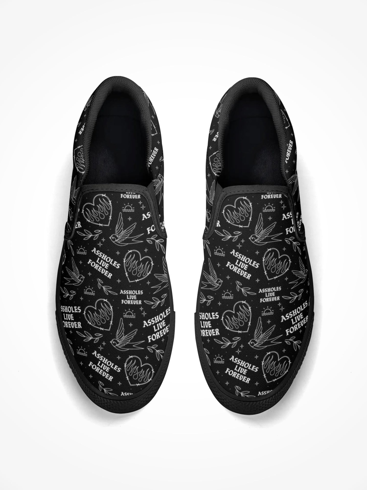 Mens Rubber Slip On Shoes ALF Swallow Pattern