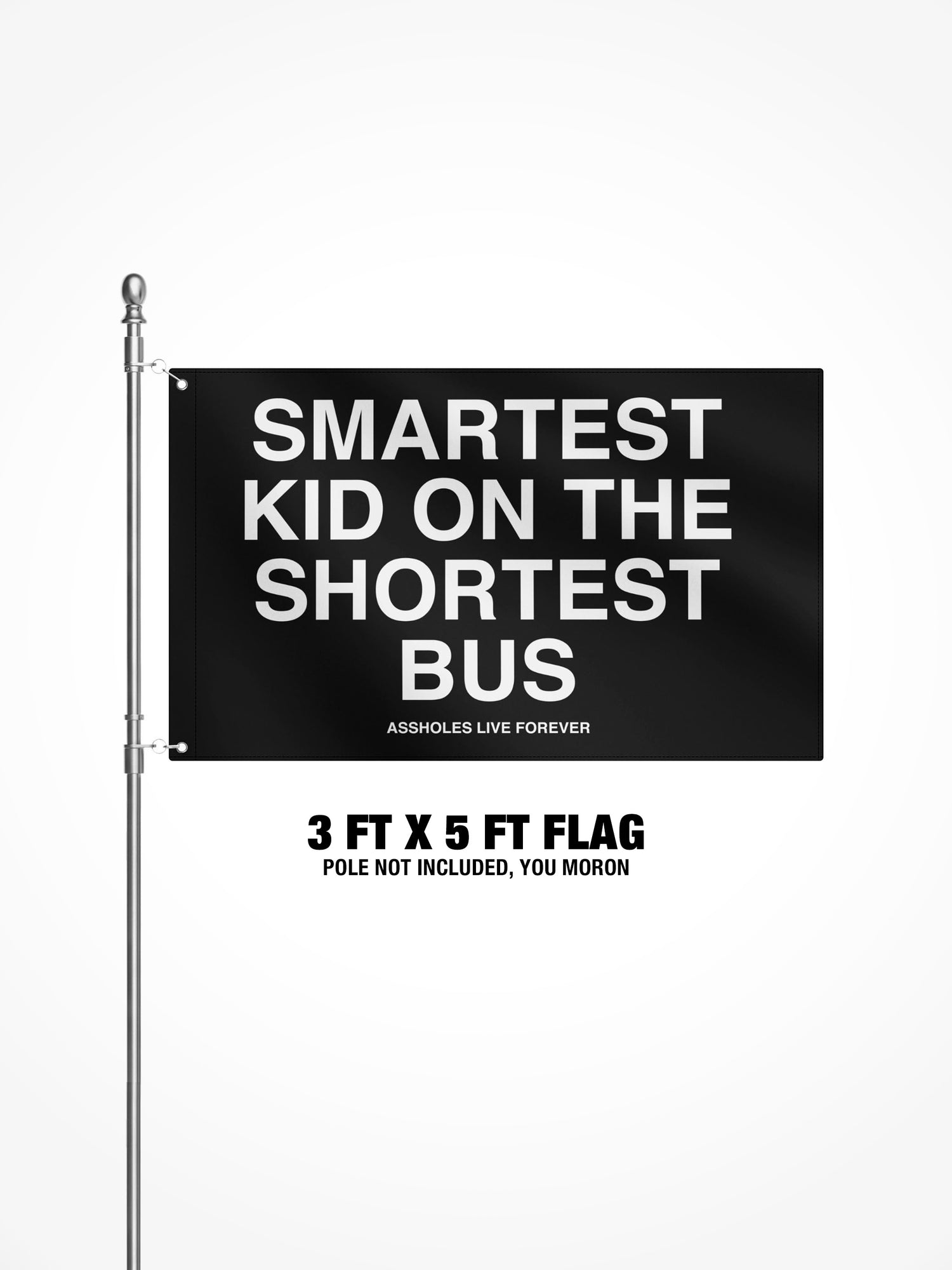 3x5 Ft Flag - Smartest Kid on the Shortest Bus